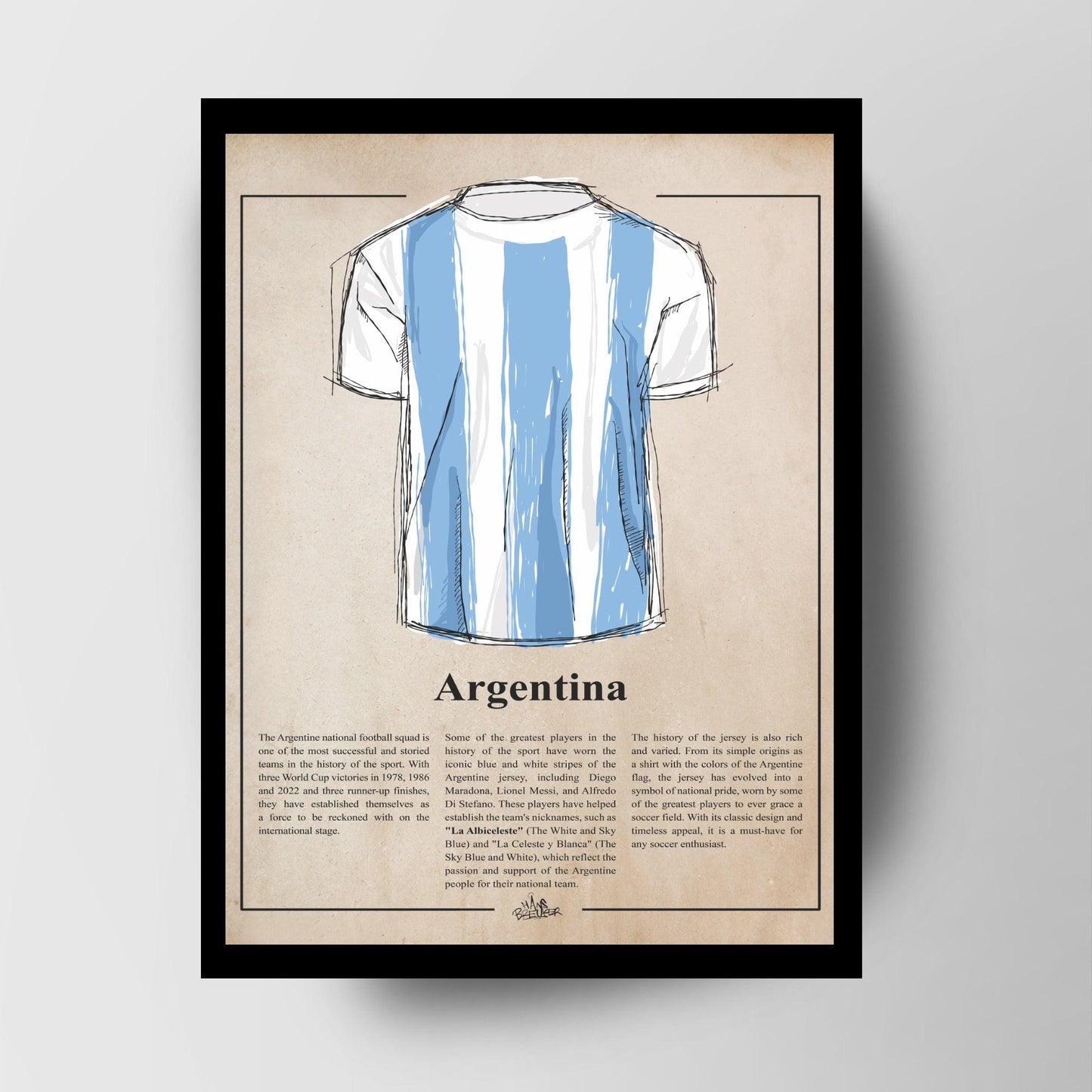 Argentinian soccer jersey - Hans Breuker