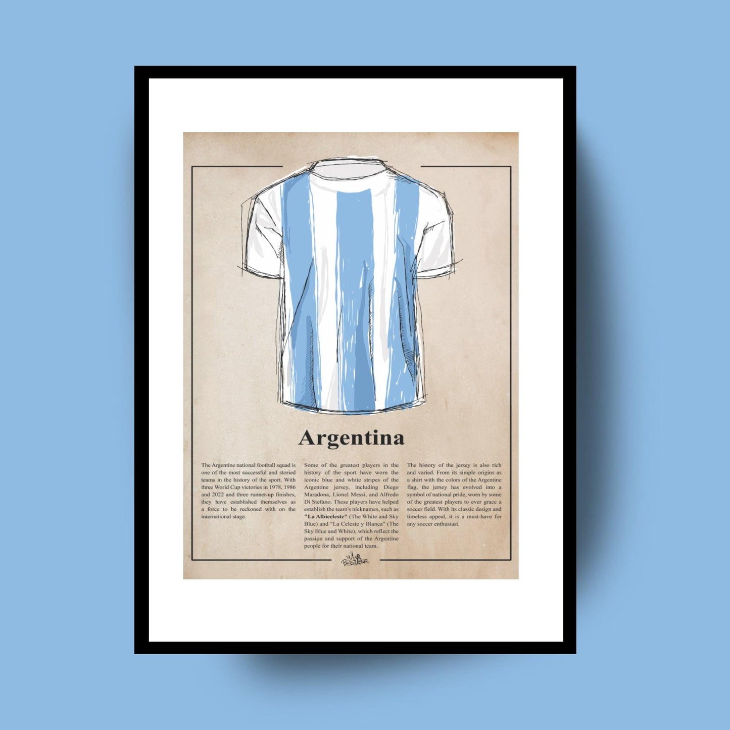 Argentinian soccer jersey - Hans Breuker