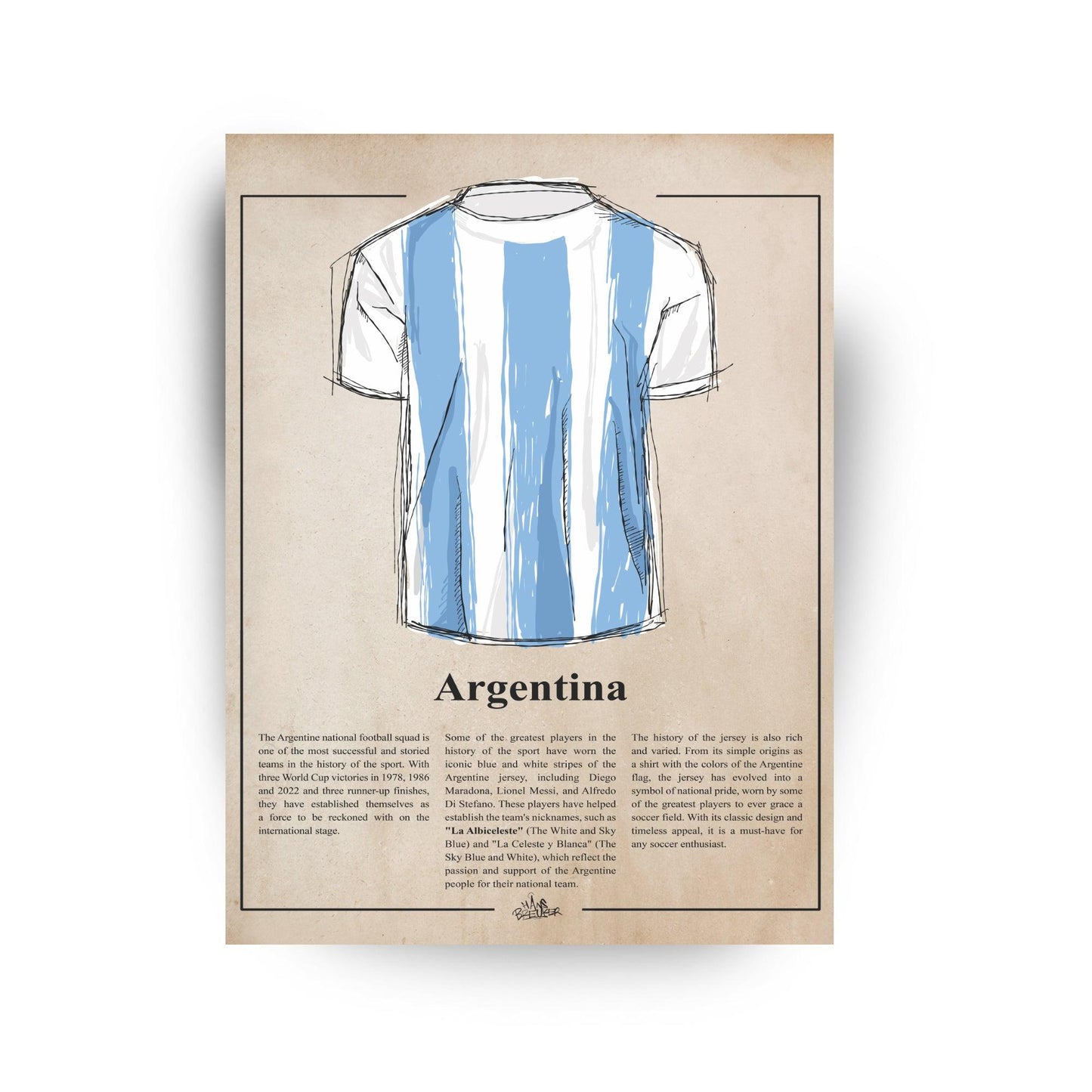 Argentinian soccer jersey - Hans Breuker