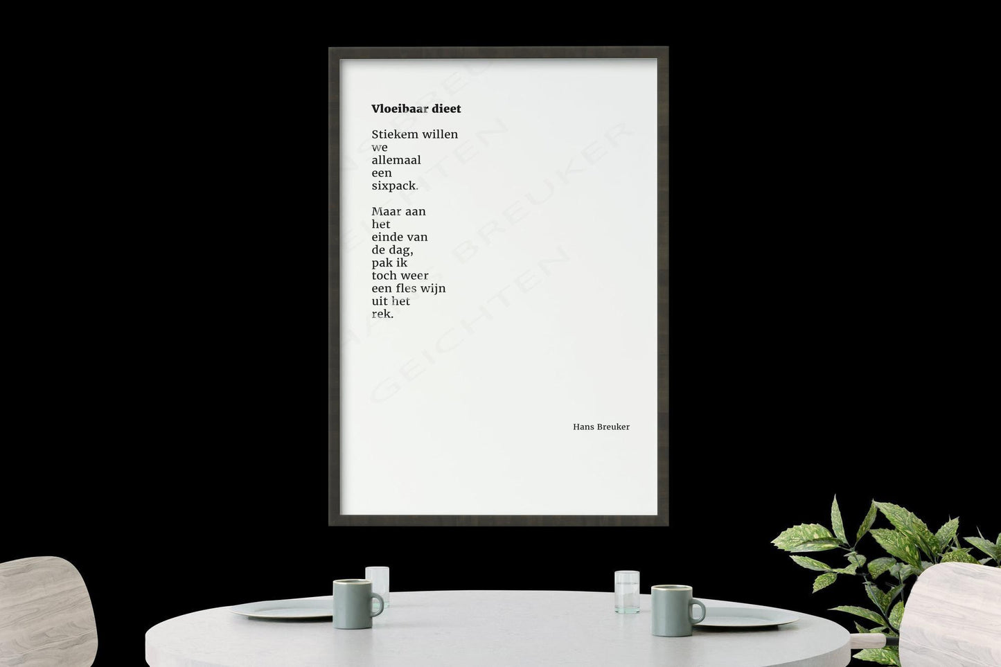 Sixpack of wijnrek. Gedicht. - Hans Breuker