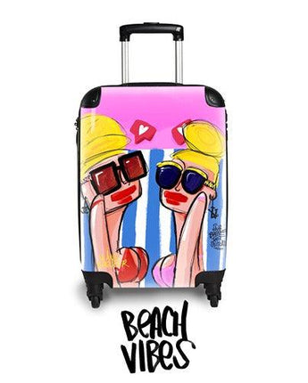 Beach Vibes art suitcase - Hans Breuker