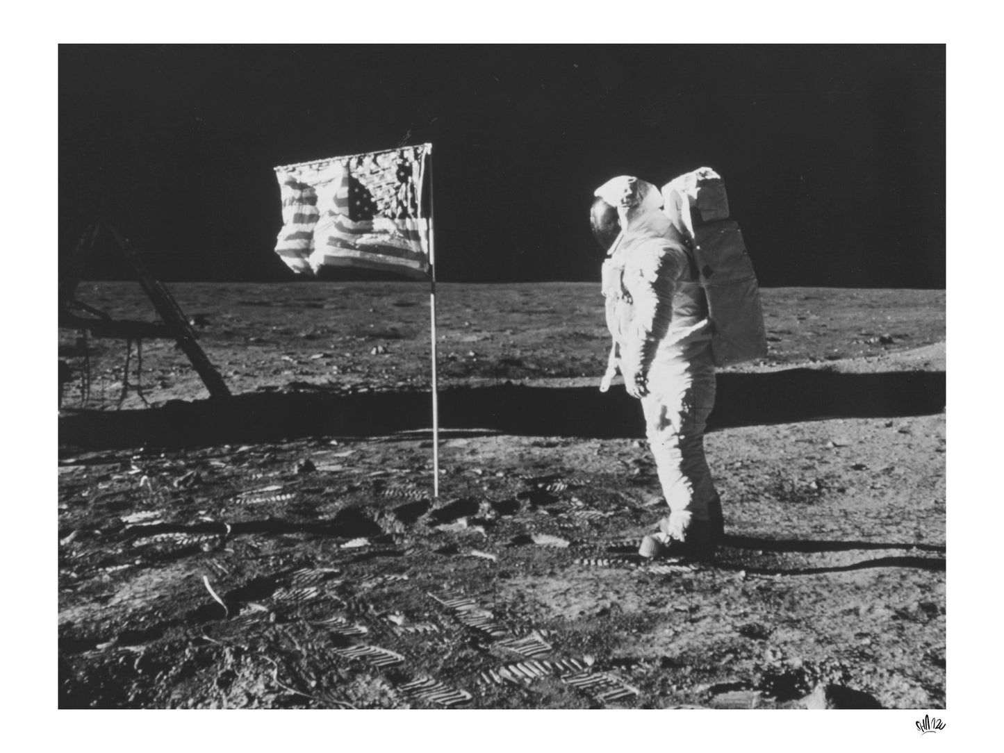 Buzz on the moon - Hans Breuker