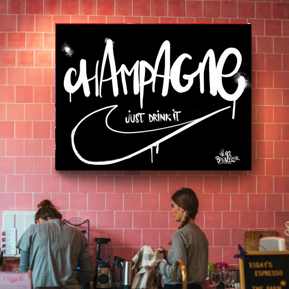 Champagne just drink it - Hans Breuker