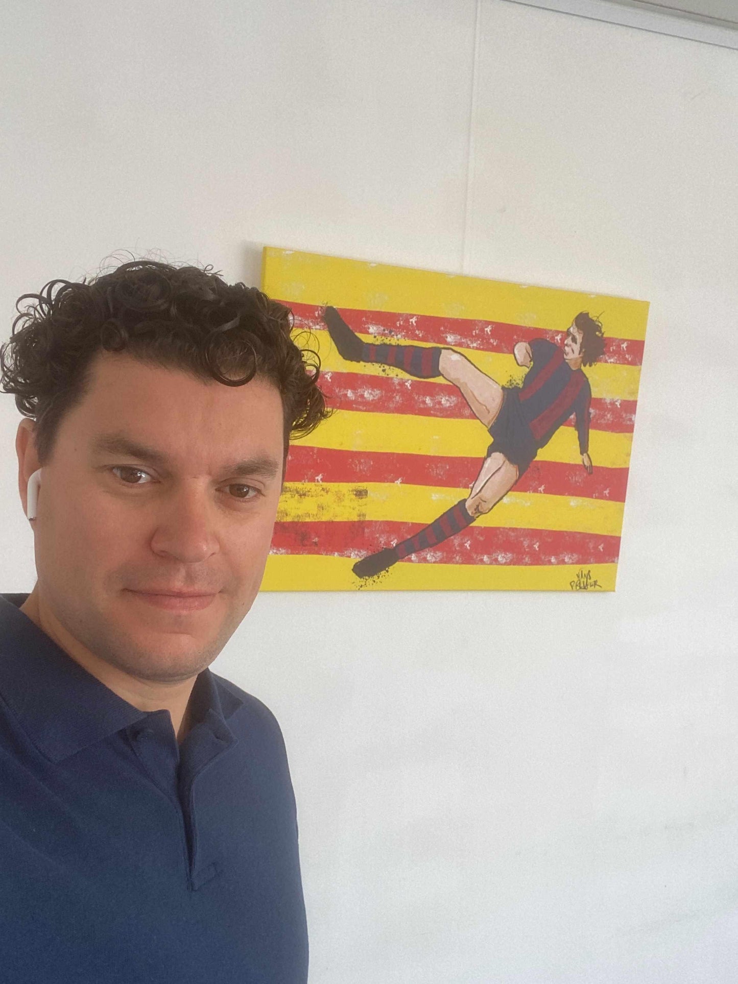 Johan Cruiff, un momento dado SALE 80 x 60 cm. - Hans Breuker