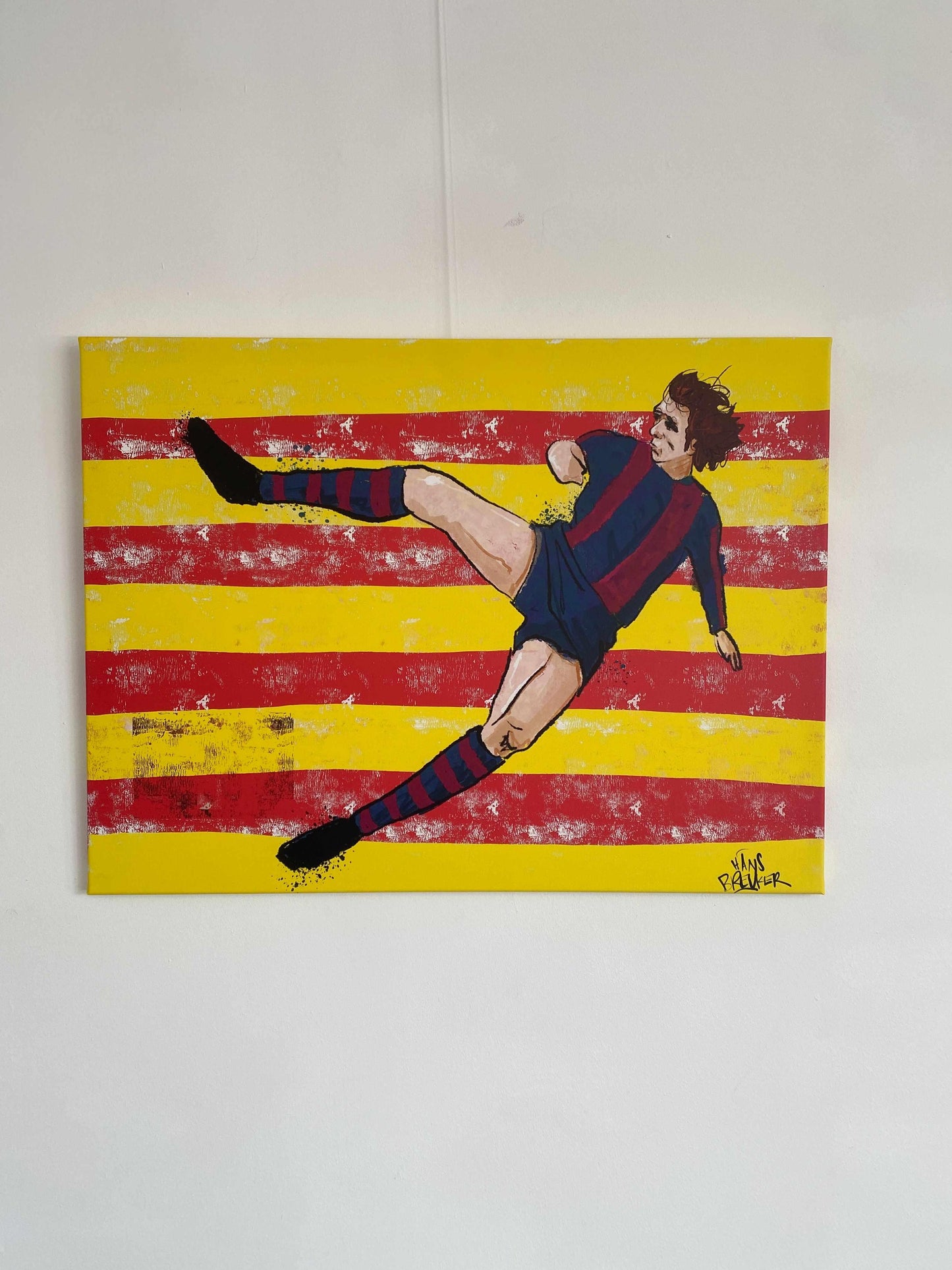 Johan Cruiff, un momento dado SALE 80 x 60 cm. - Hans Breuker
