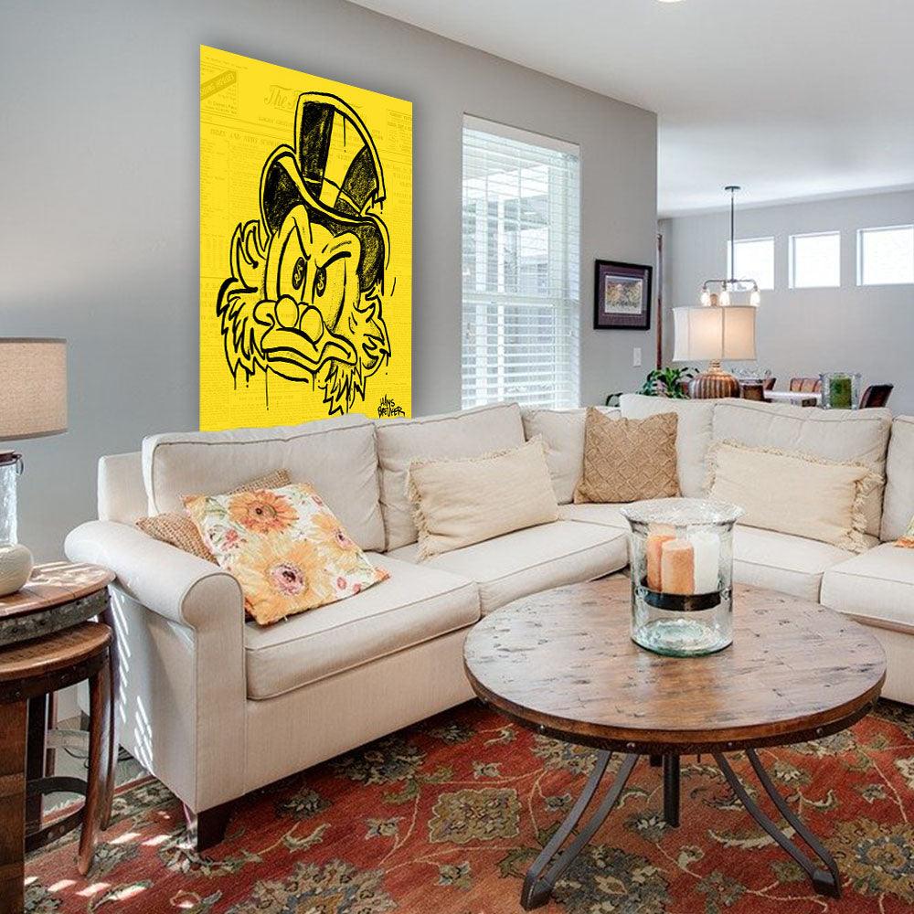 Scrooge on yellow Financial Times - Hans Breuker