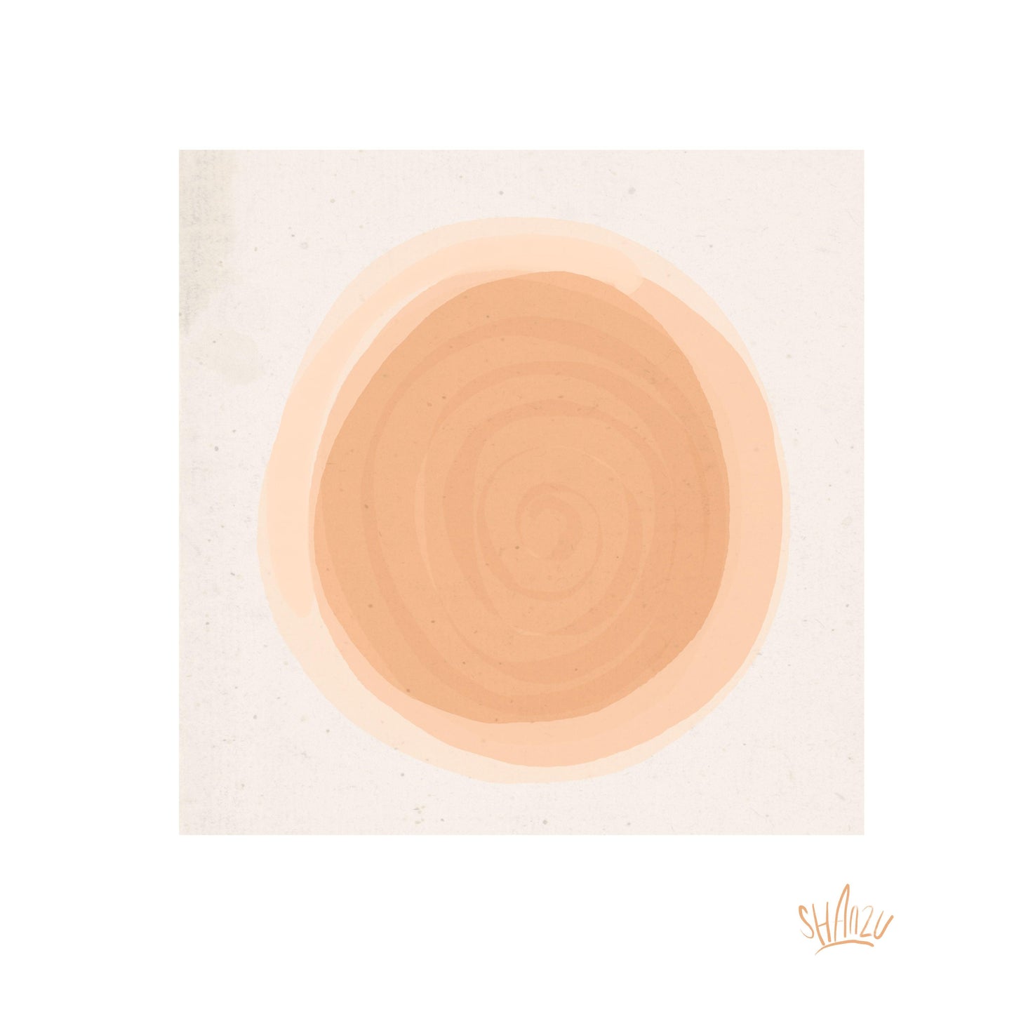 Deep peach center - Hans Breuker