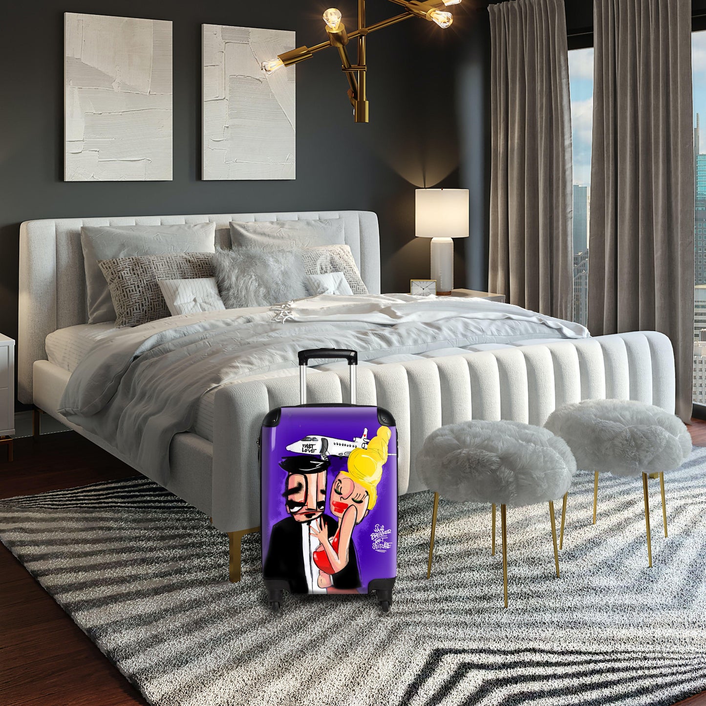 Fastlove art suitcase 3 maten. - Hans Breuker