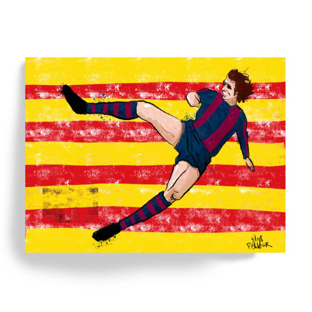 Johan Cruiff, un momento dado SALE 80 x 60 cm. - Hans Breuker
