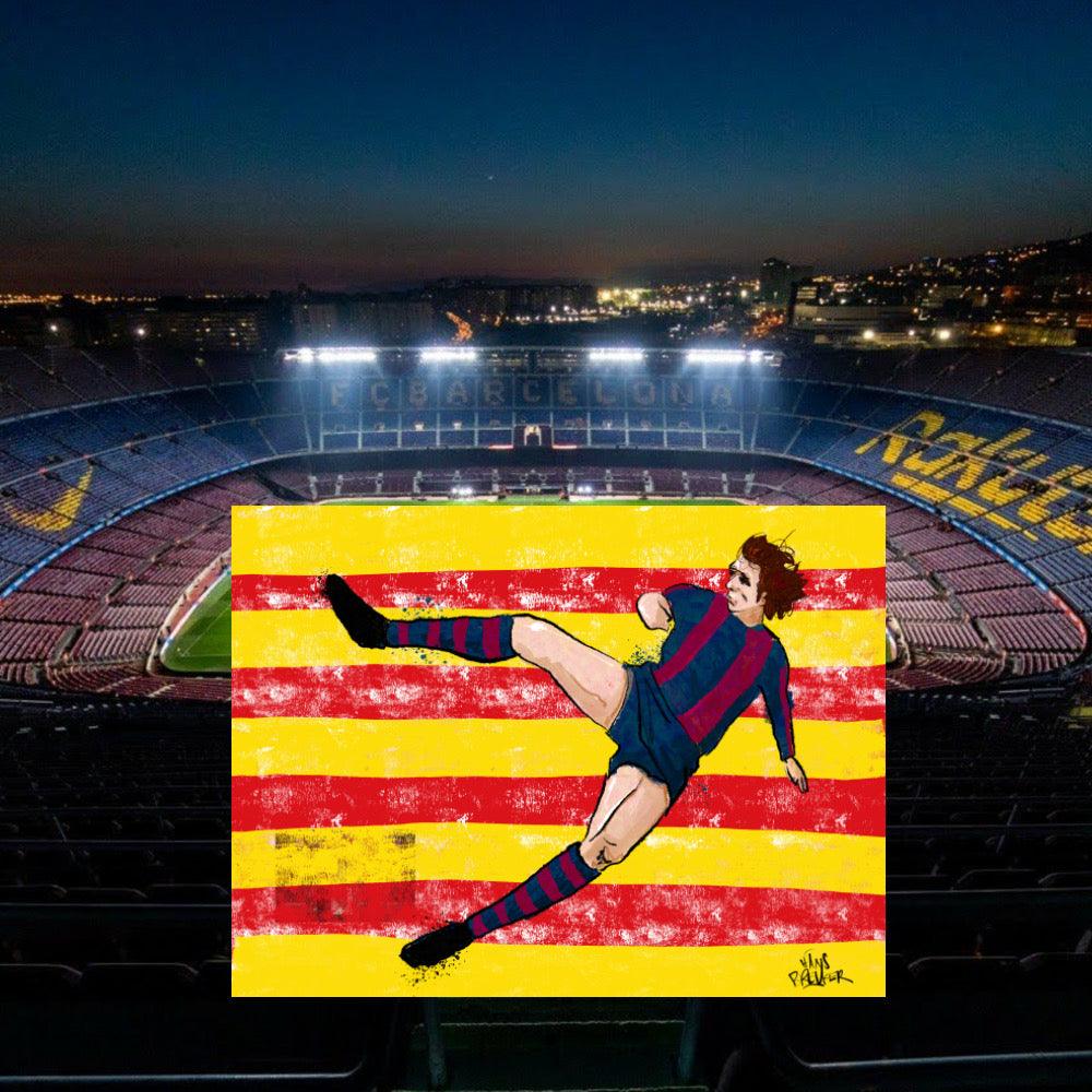 Johan Cruiff, un momento dado SALE 80 x 60 cm. - Hans Breuker