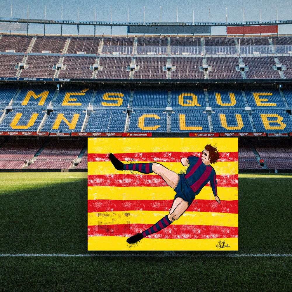 Johan Cruiff, un momento dado SALE 80 x 60 cm. - Hans Breuker
