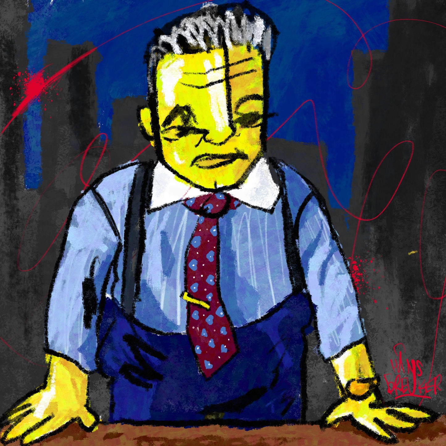 Greed. Wall Street Michael Douglas - Hans Breuker