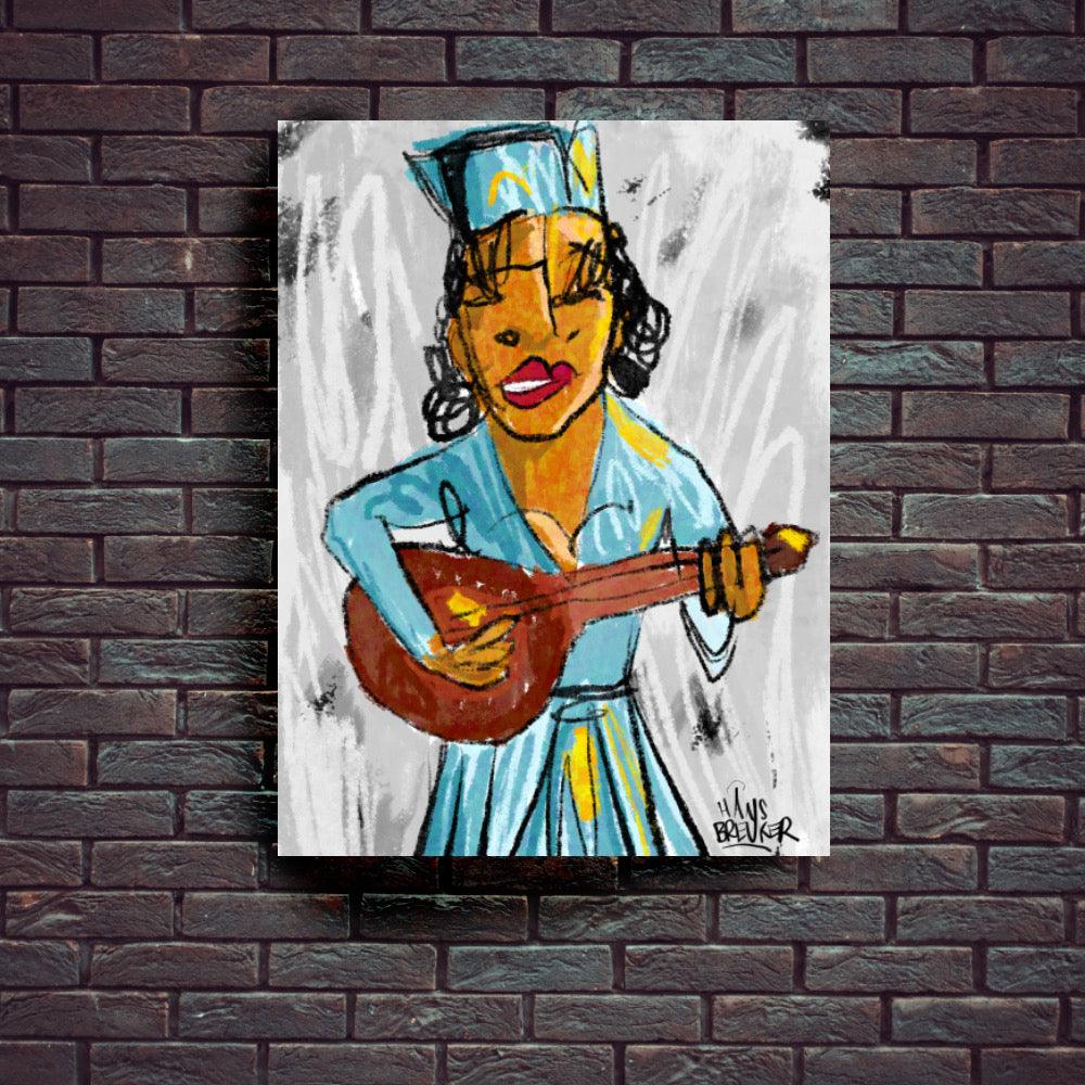 Guitar with girl - Hans Breuker
