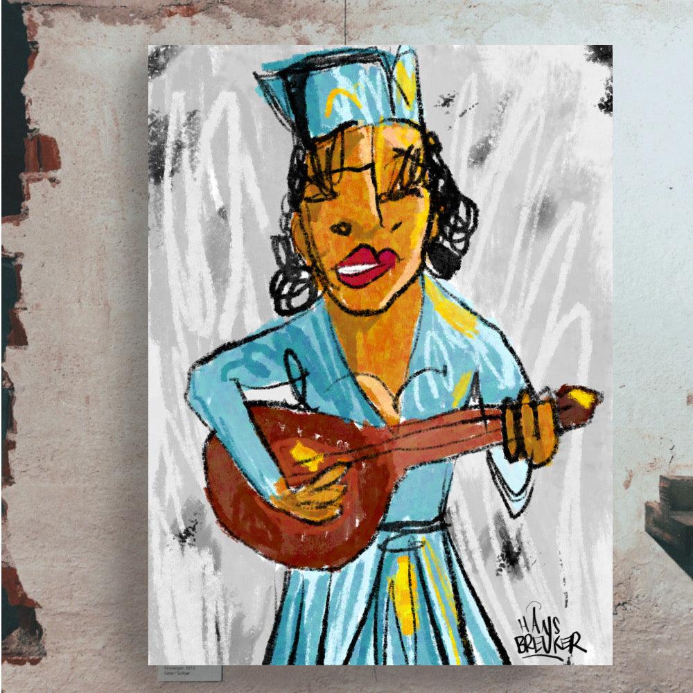 Guitar with girl - Hans Breuker