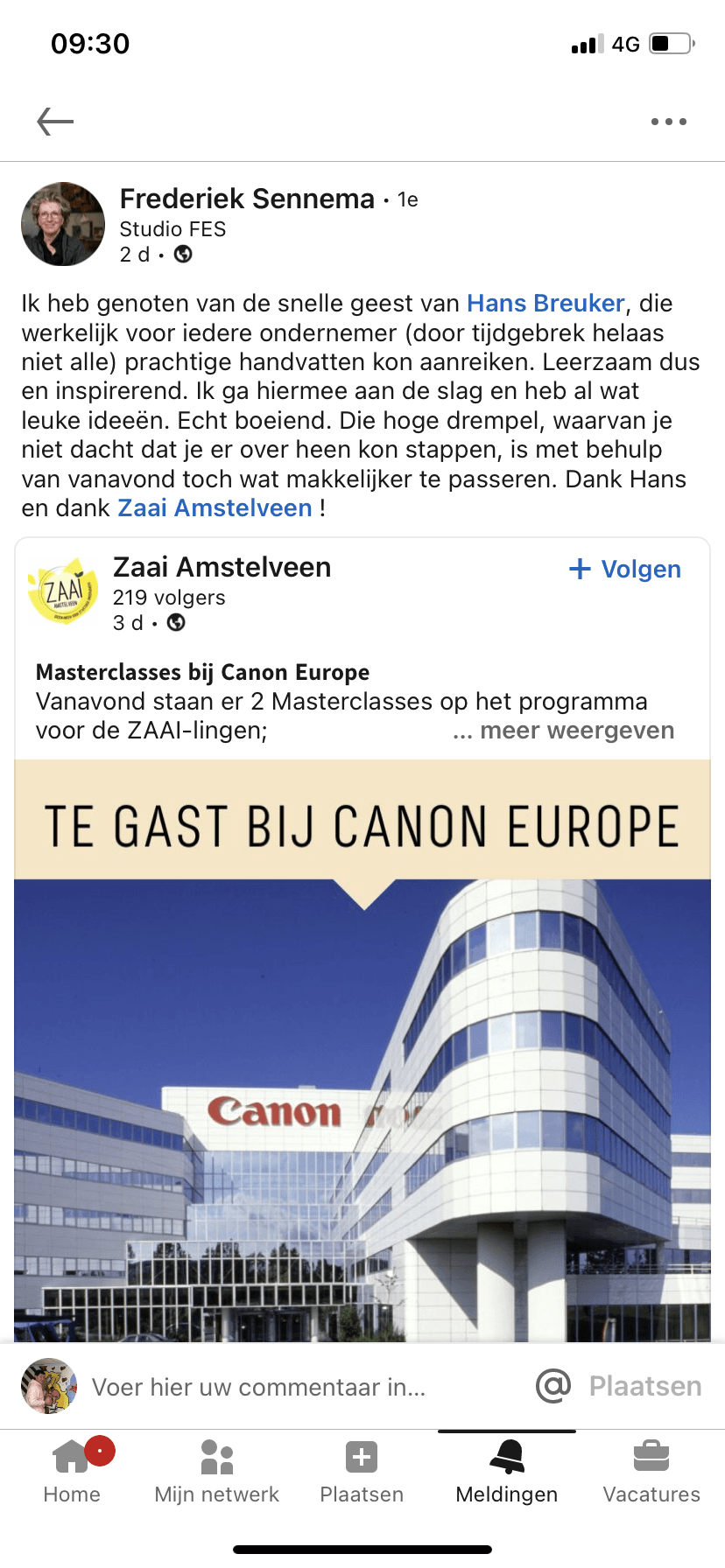 Marketing coaching sessie. Amstelveen - Hans Breuker