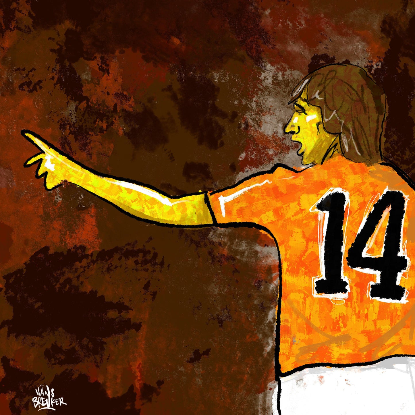 Johan Cruijff in oranje - Hans Breuker