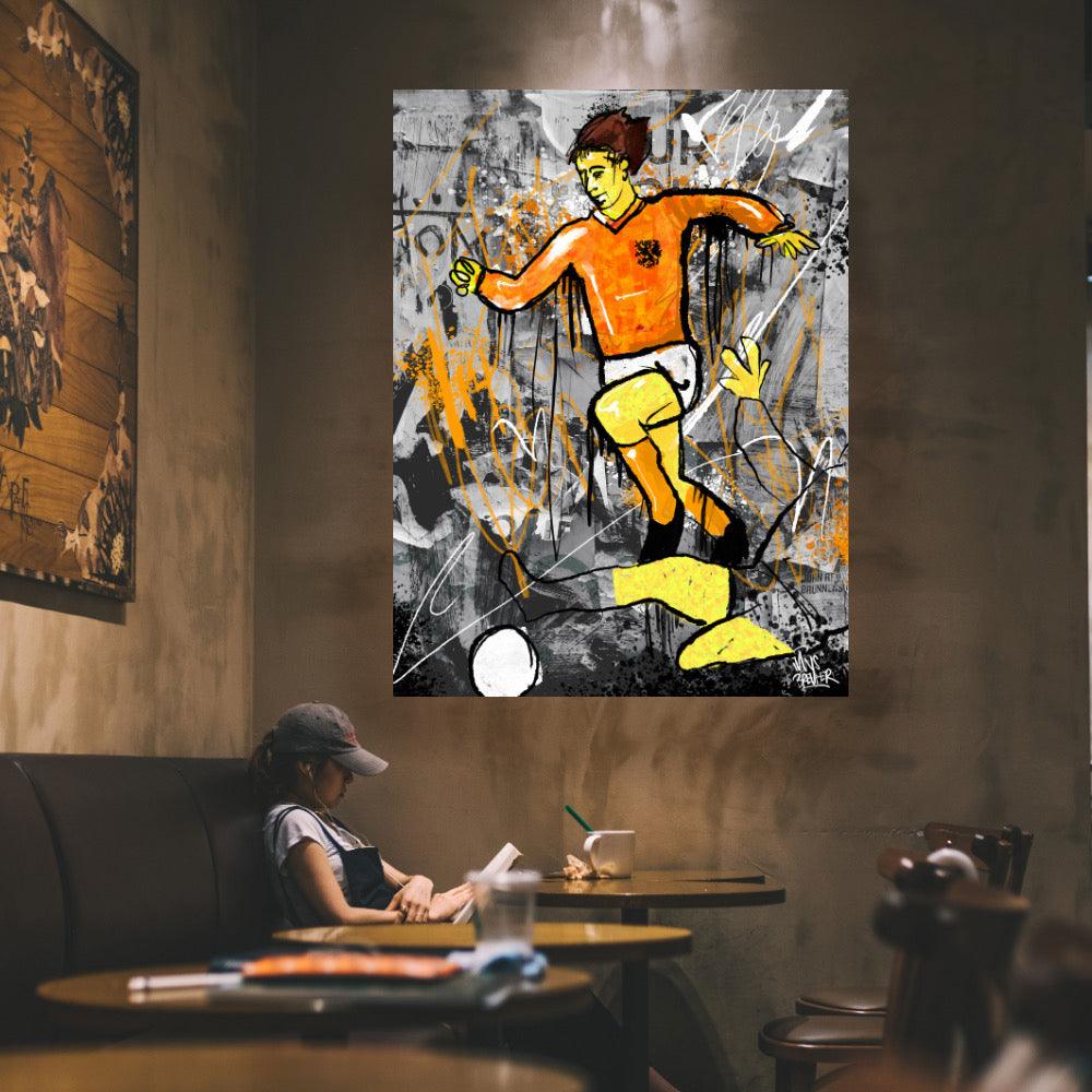 Johan Cruijff streetart - Hans Breuker