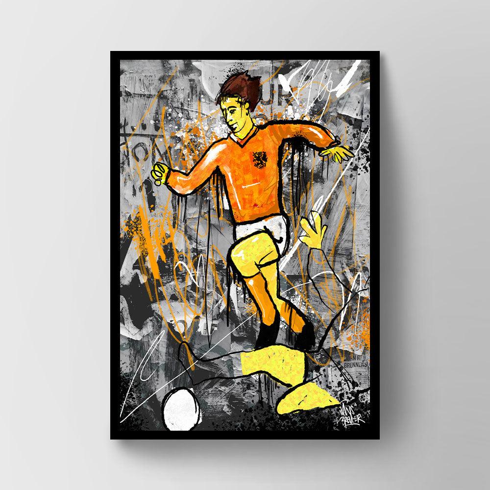 Johan Cruijff streetart - Hans Breuker