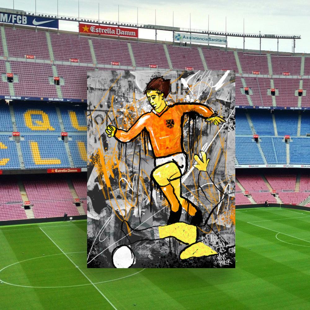 Johan Cruijff streetart - Hans Breuker