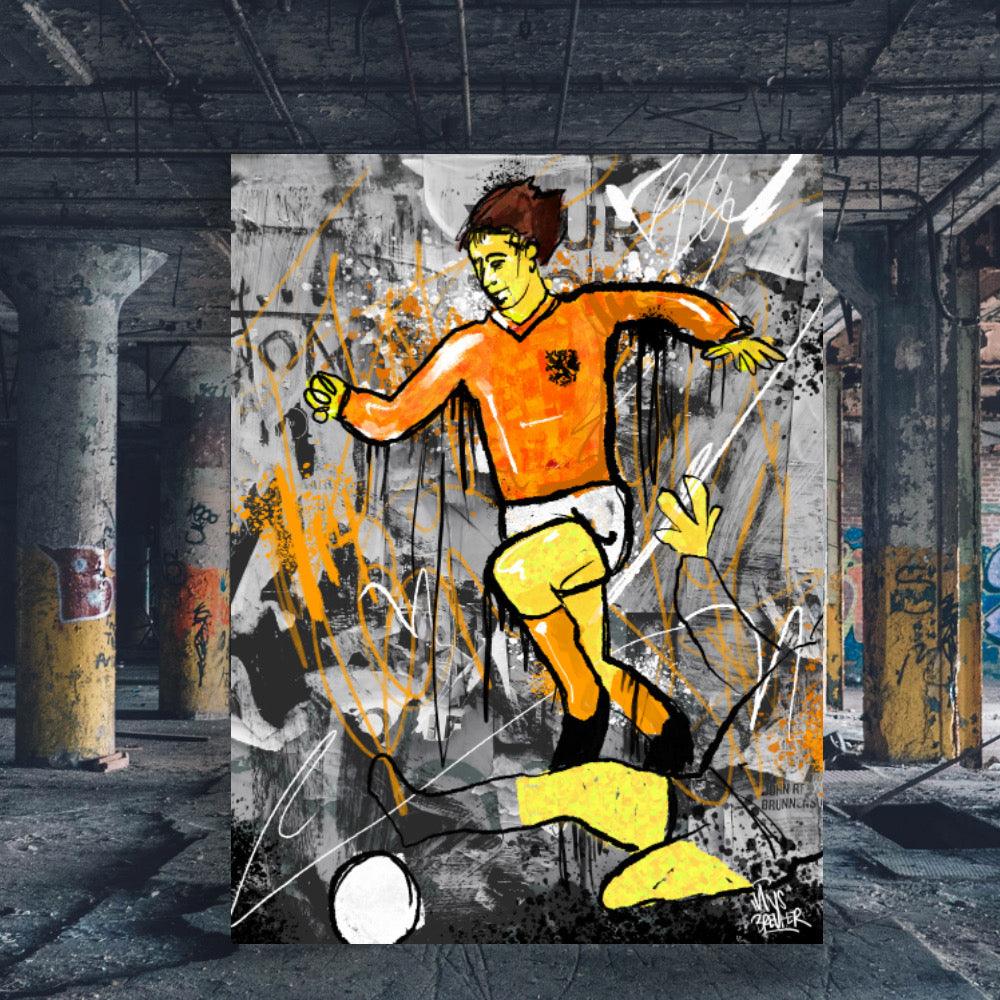 Johan Cruijff streetart - Hans Breuker