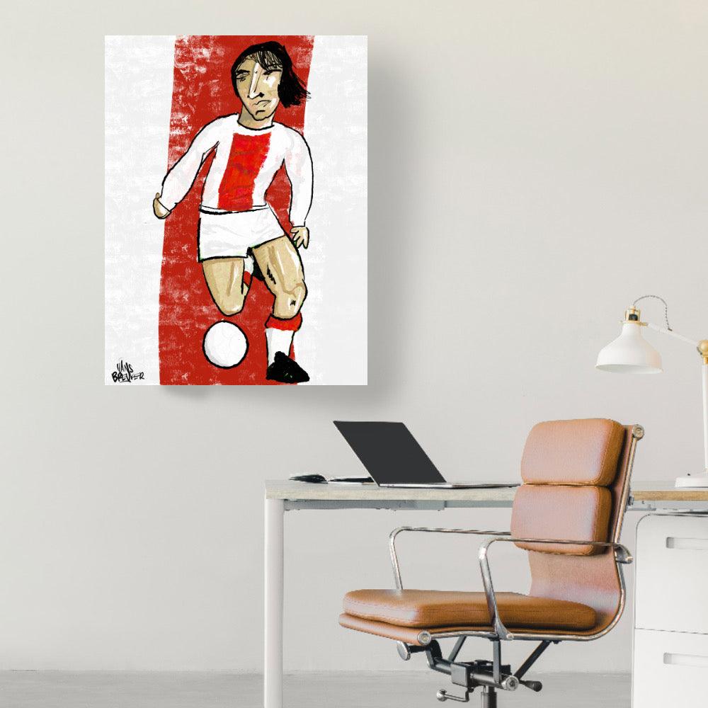 Johan Cruijff voetballend - Hans Breuker