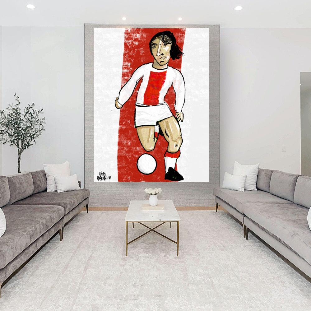Johan Cruijff voetballend - Hans Breuker