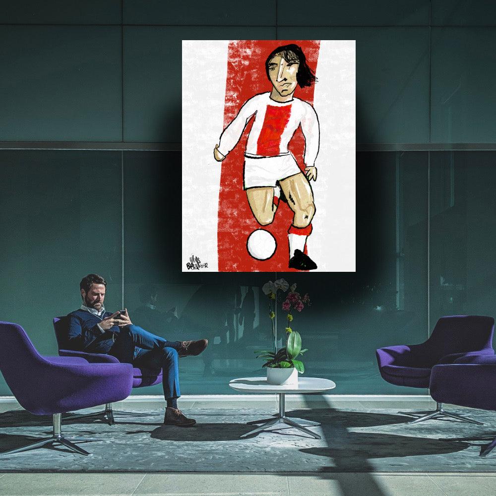 Johan Cruijff voetballend - Hans Breuker