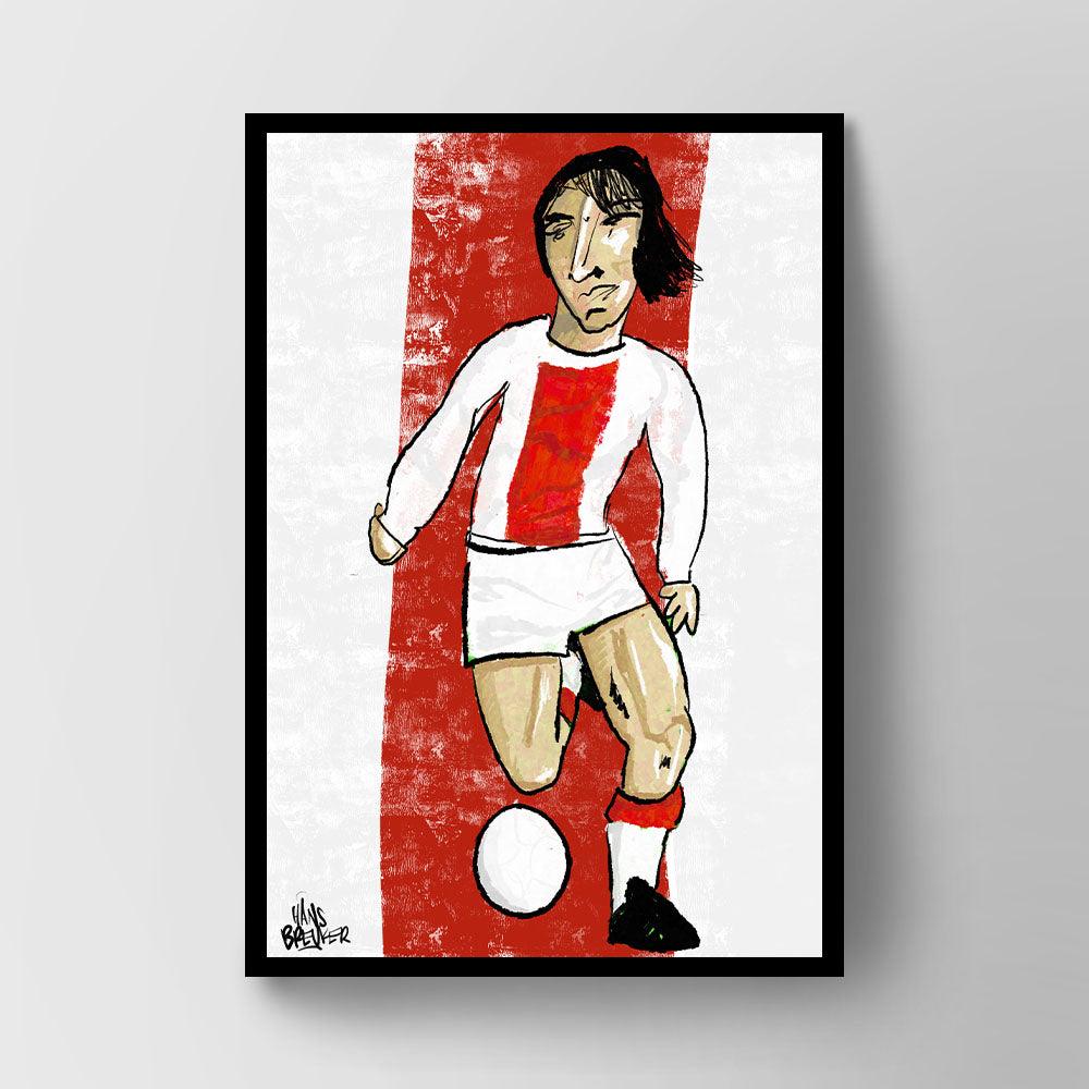 Johan Cruijff voetballend - Hans Breuker