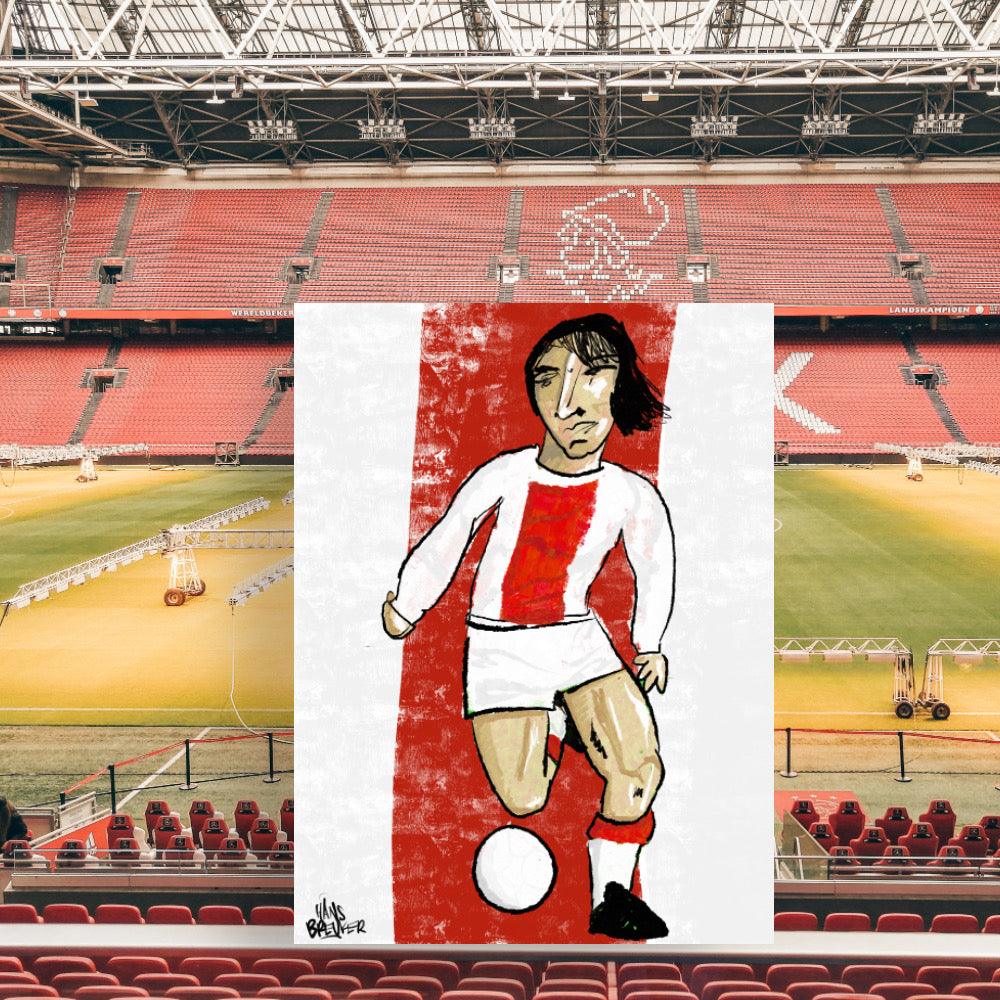 Johan Cruijff voetballend - Hans Breuker