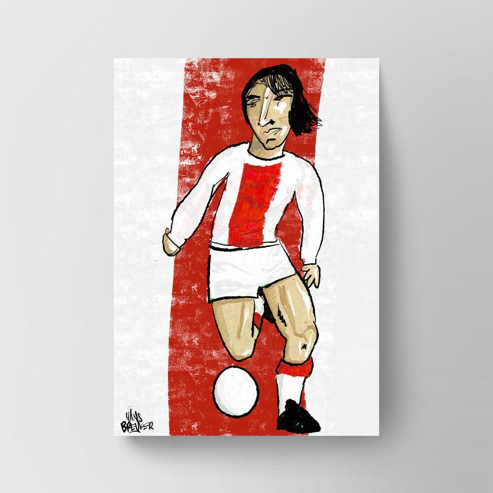 Johan Cruijff voetballend - Hans Breuker