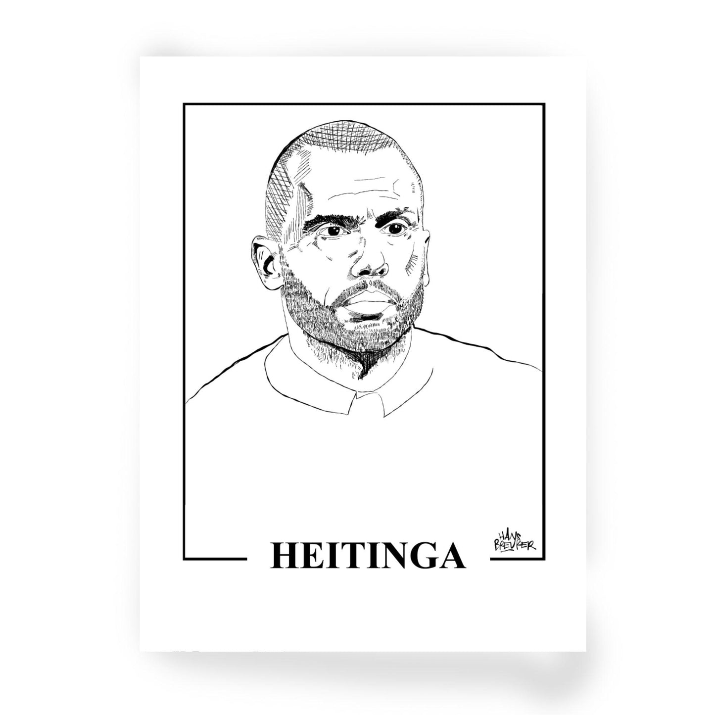 Johnny Heitinga gelimiteerd portret - Hans Breuker