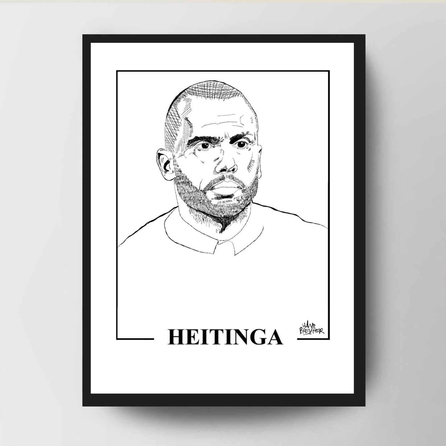 Johnny Heitinga gelimiteerd portret - Hans Breuker