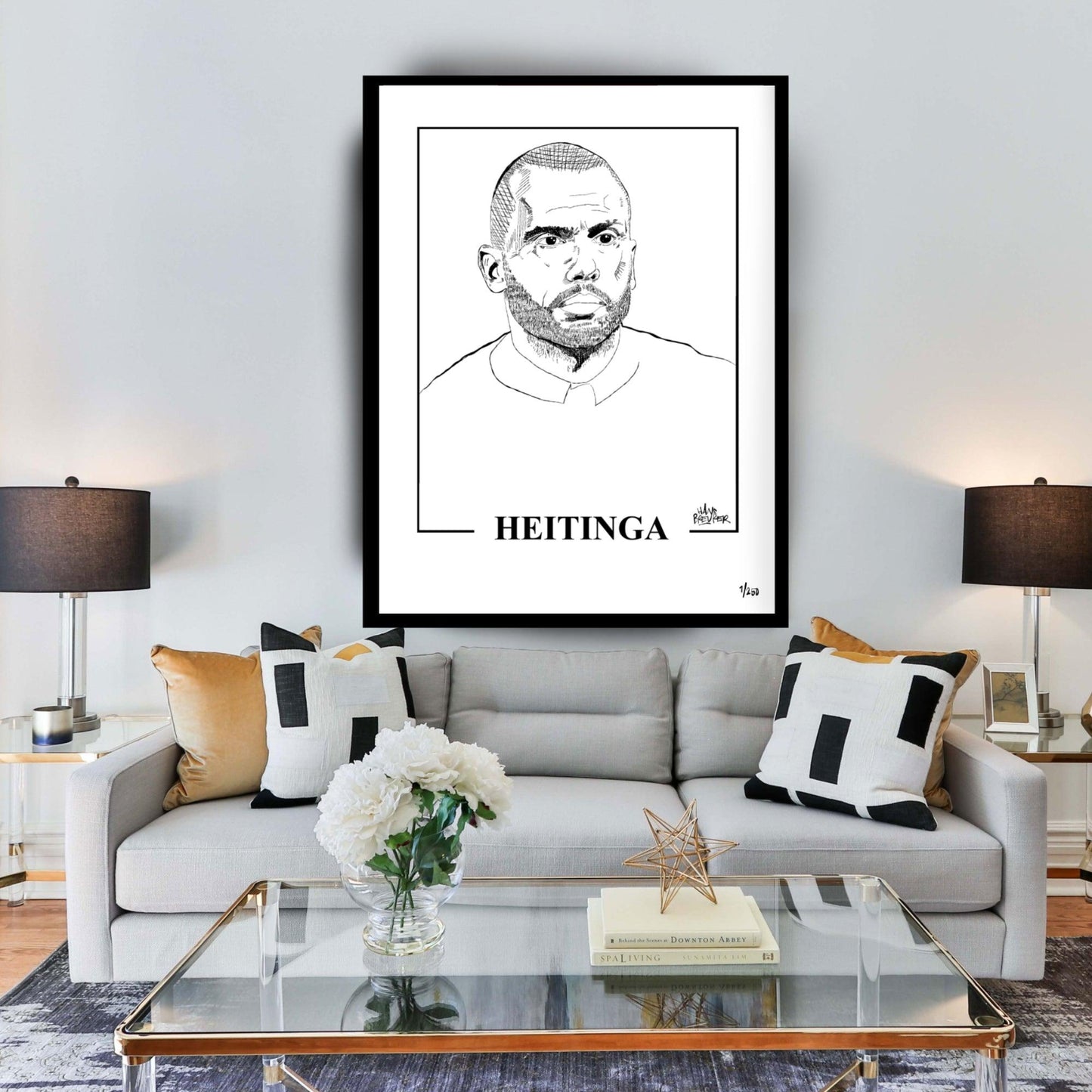 Johnny Heitinga gelimiteerd portret - Hans Breuker