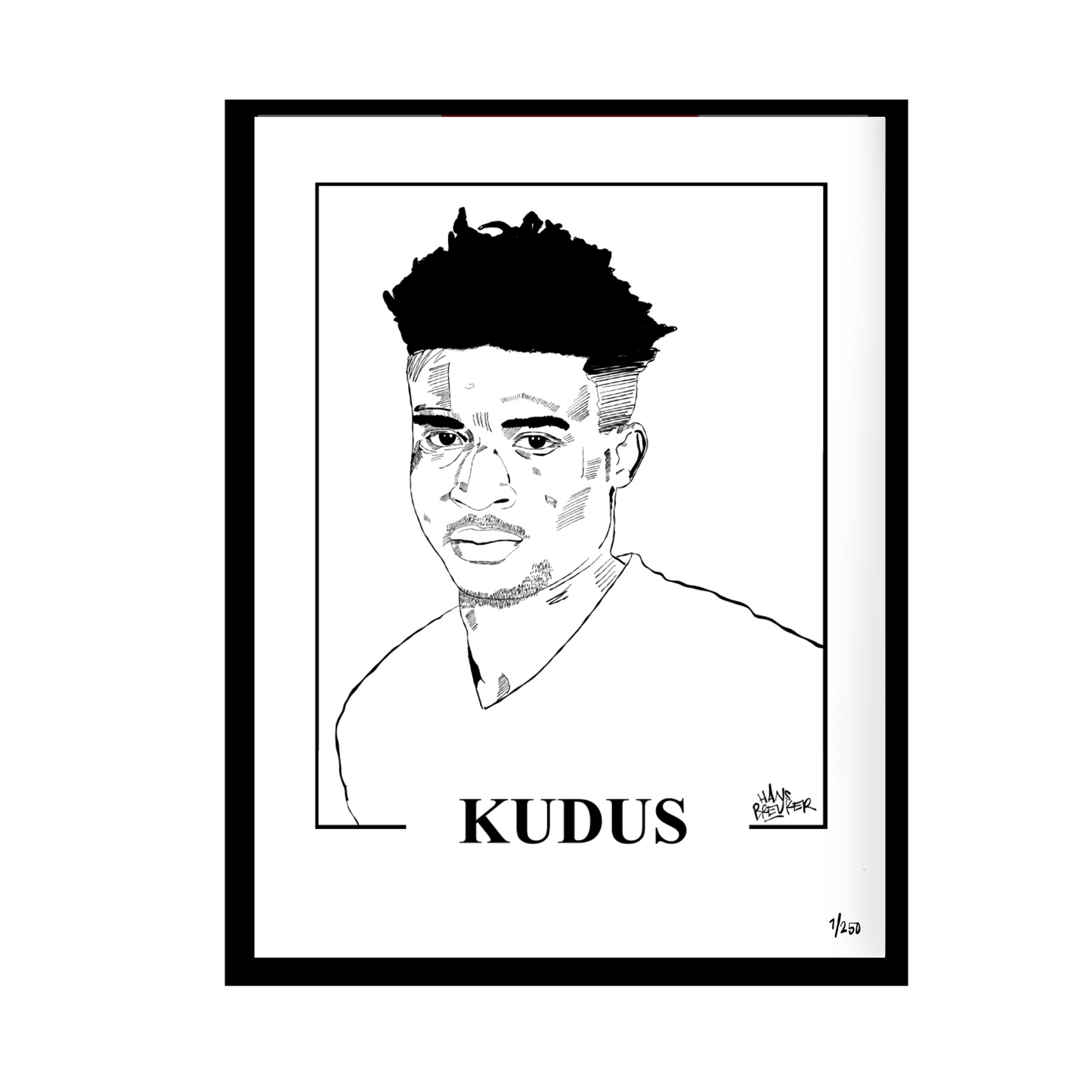 Kudus gelimiteerde artprint - Hans Breuker