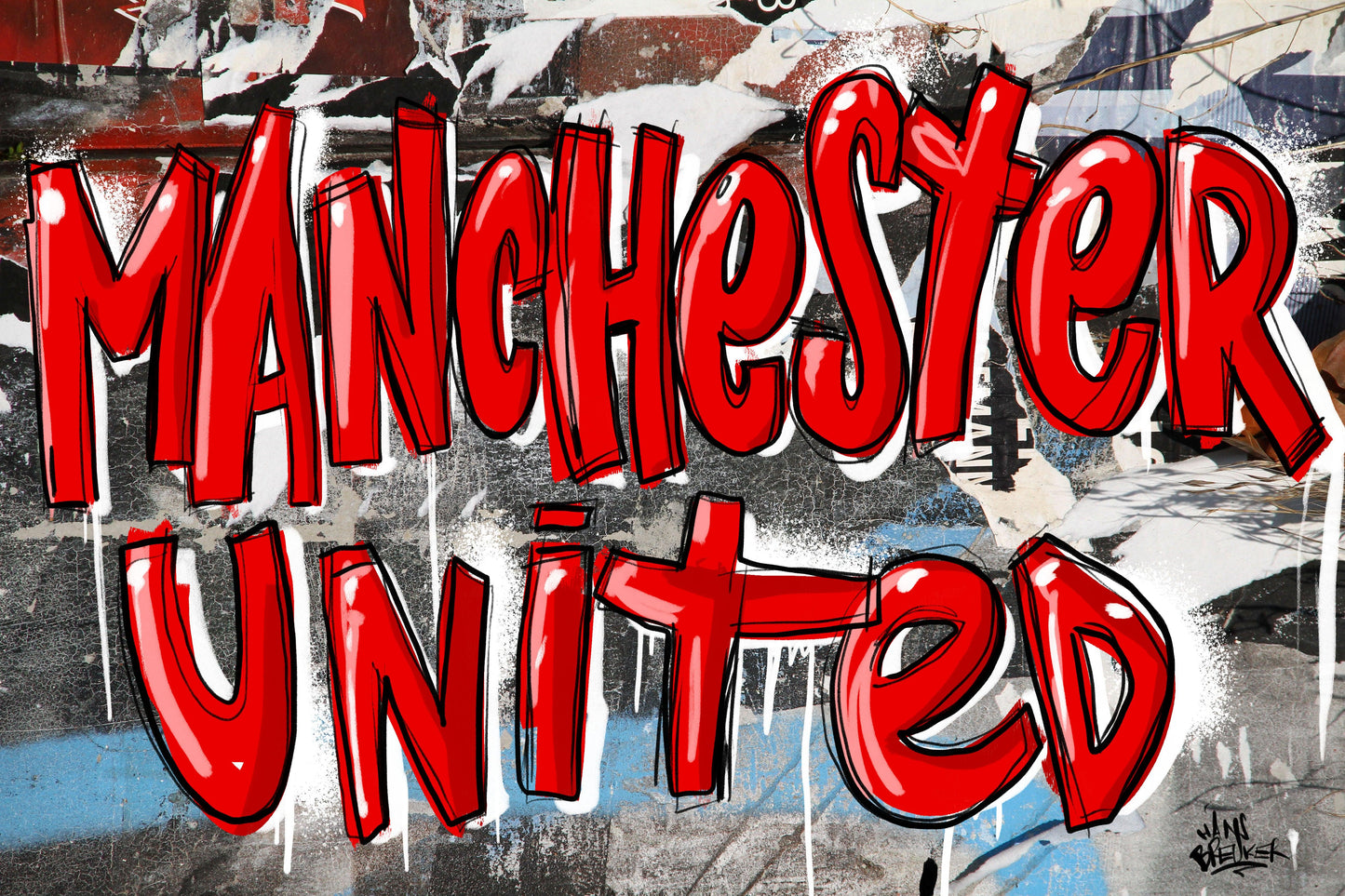Manchester United graffiti - Hans Breuker