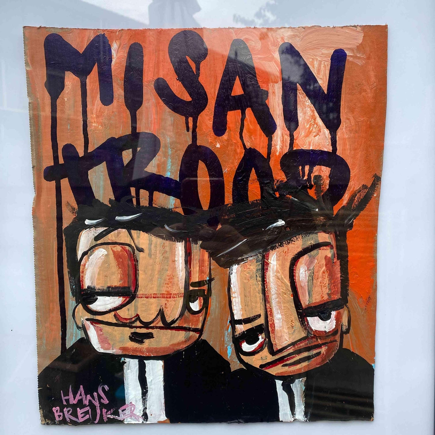 Misantroop 40 x 60 cm. Ingelijst - Hans Breuker