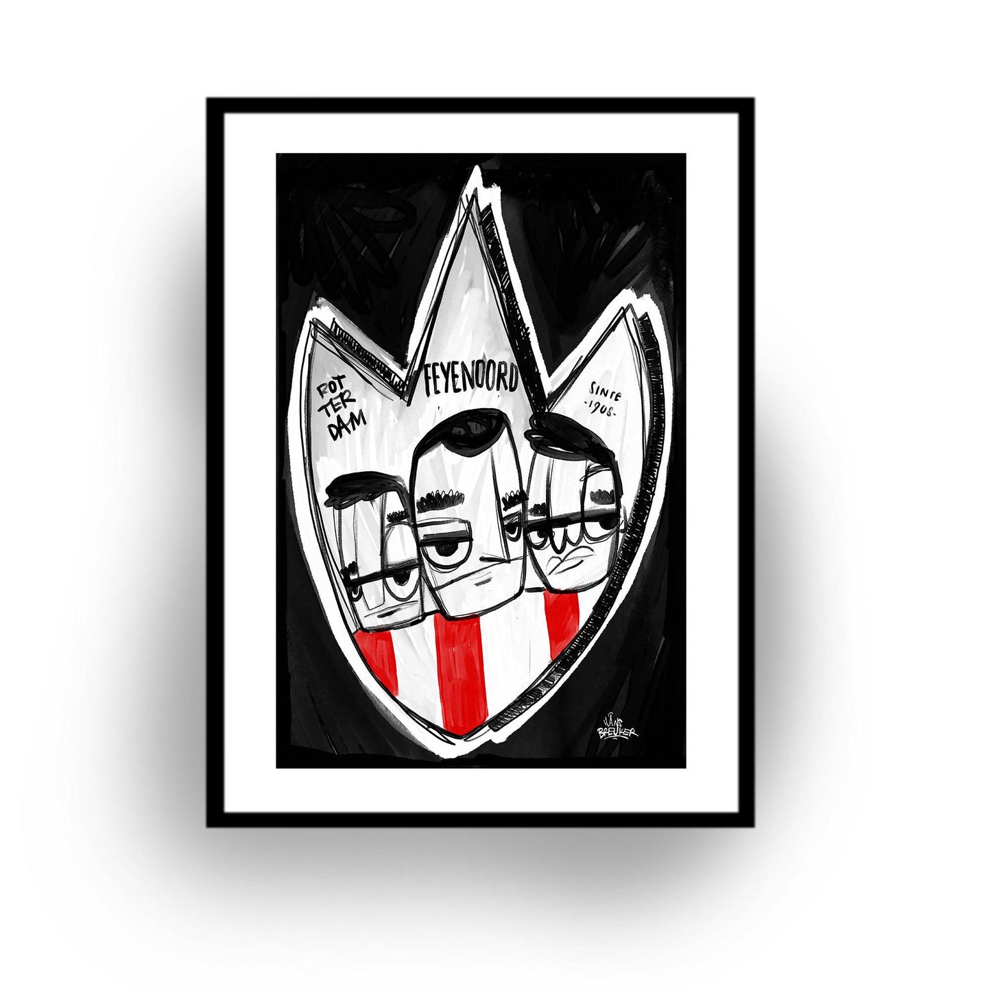 PSV Eindhoven poster cadeau - Hans Breuker