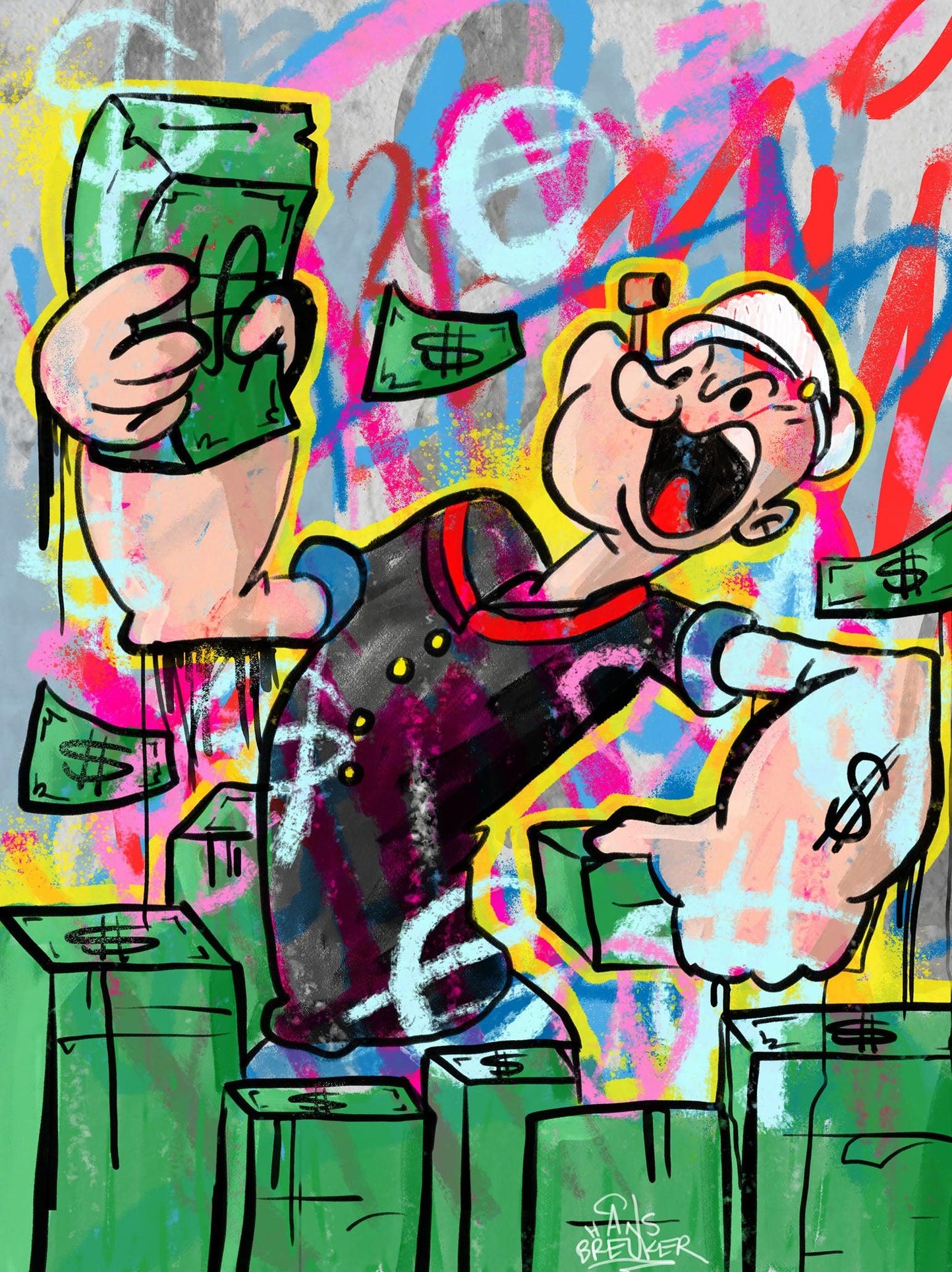 Popeye popart - Hans Breuker