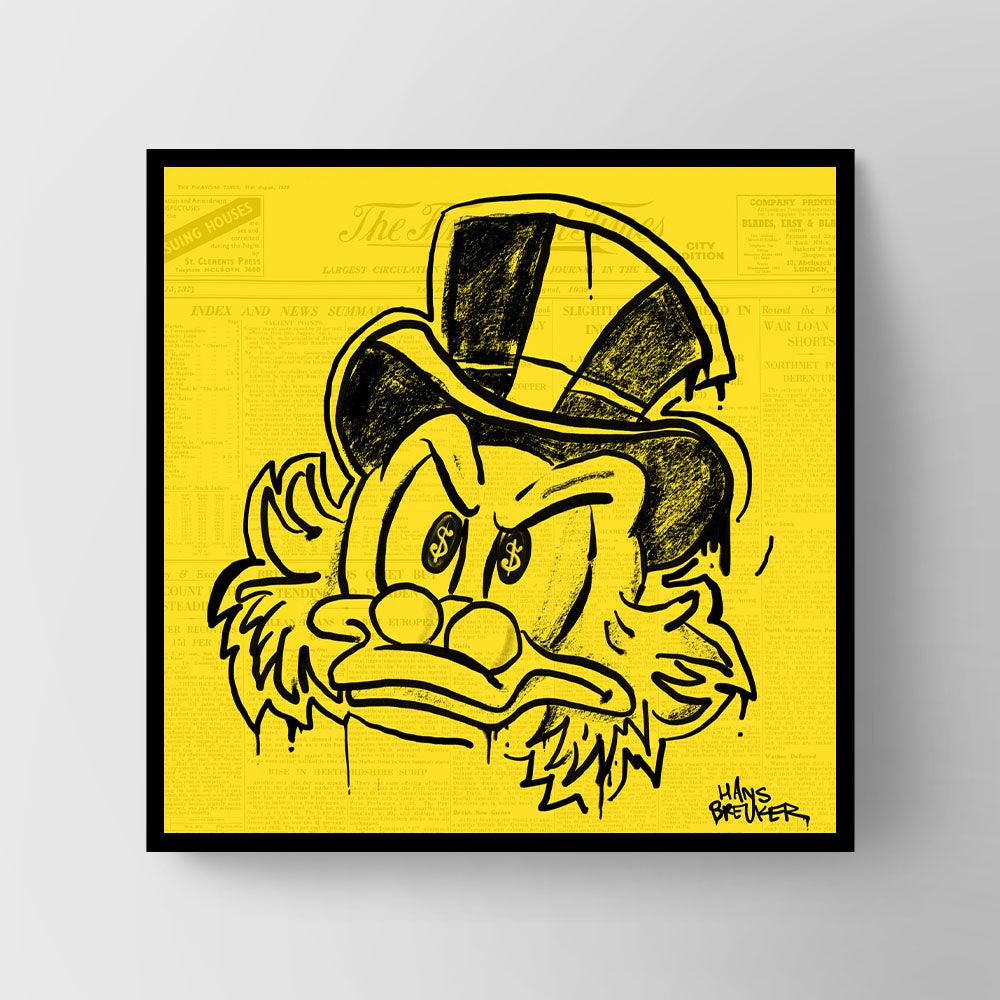 Scrooge on yellow Financial Times - Hans Breuker