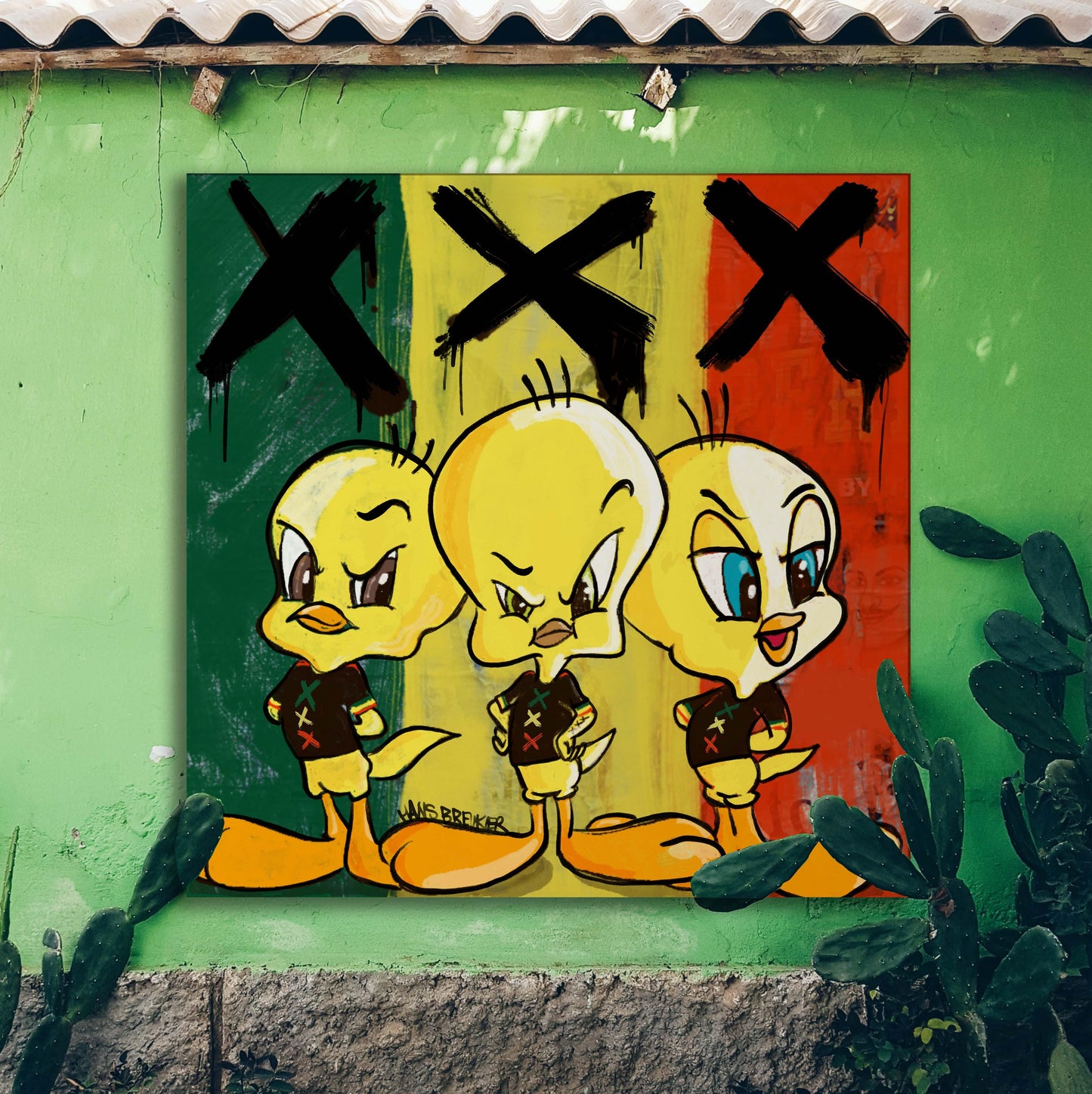 Three little birds Amsterdam art - Hans Breuker