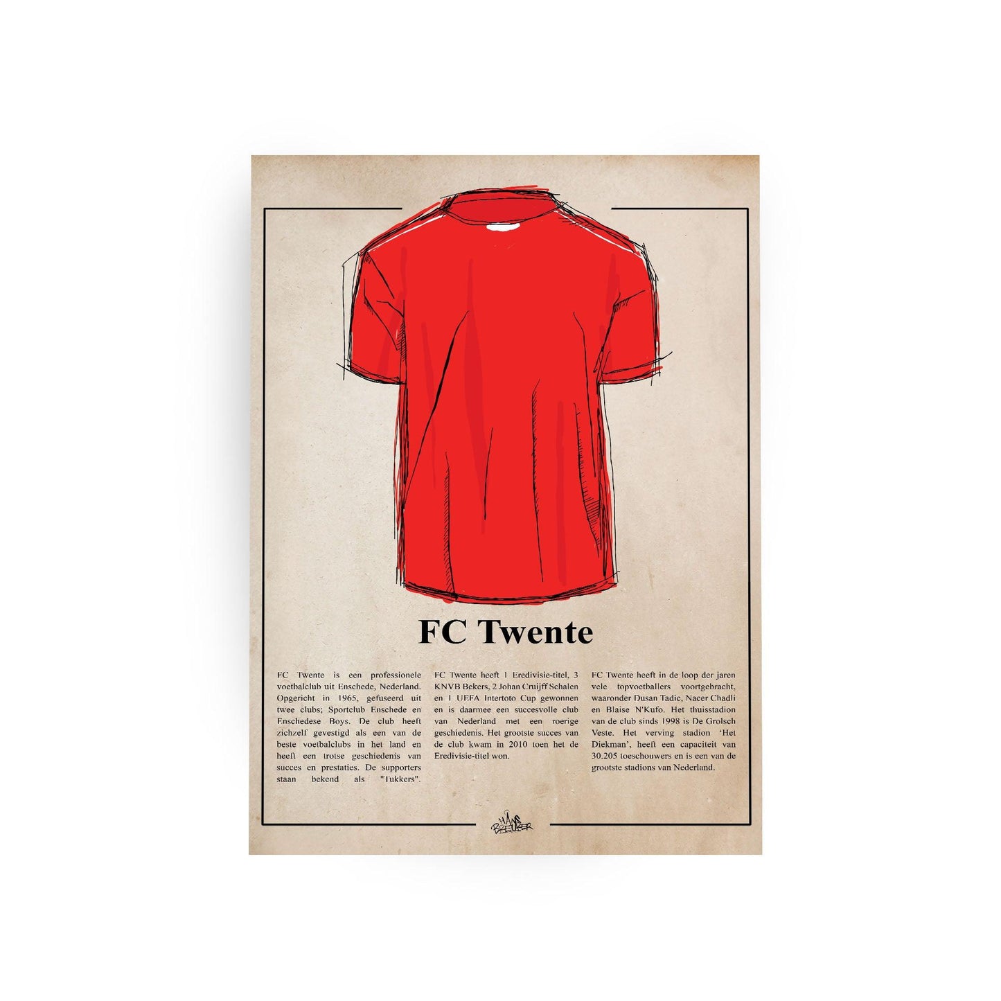 FC TWente shirt poster - Hans Breuker