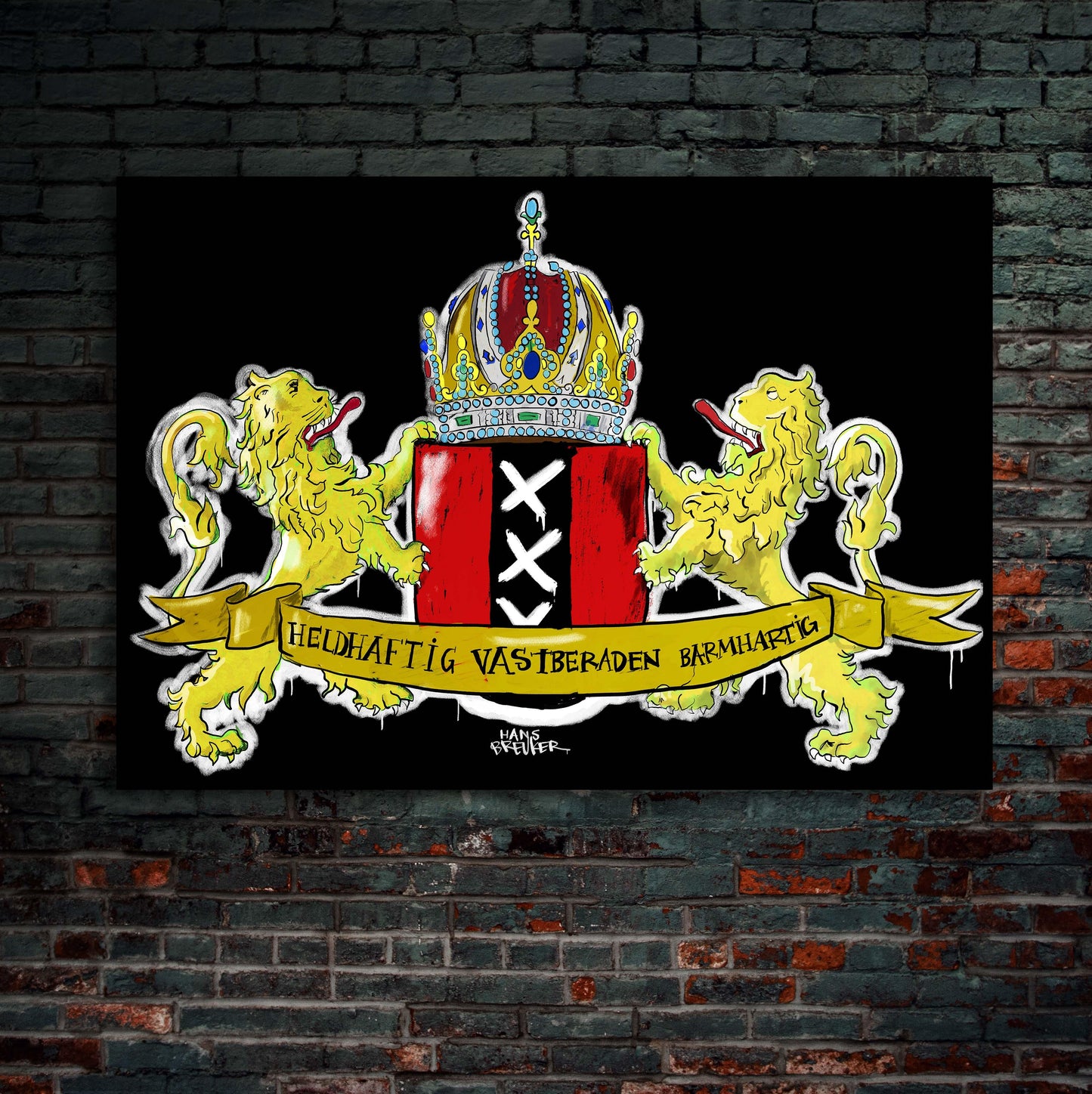 Wapen van Amsterdam, streetart - Hans Breuker