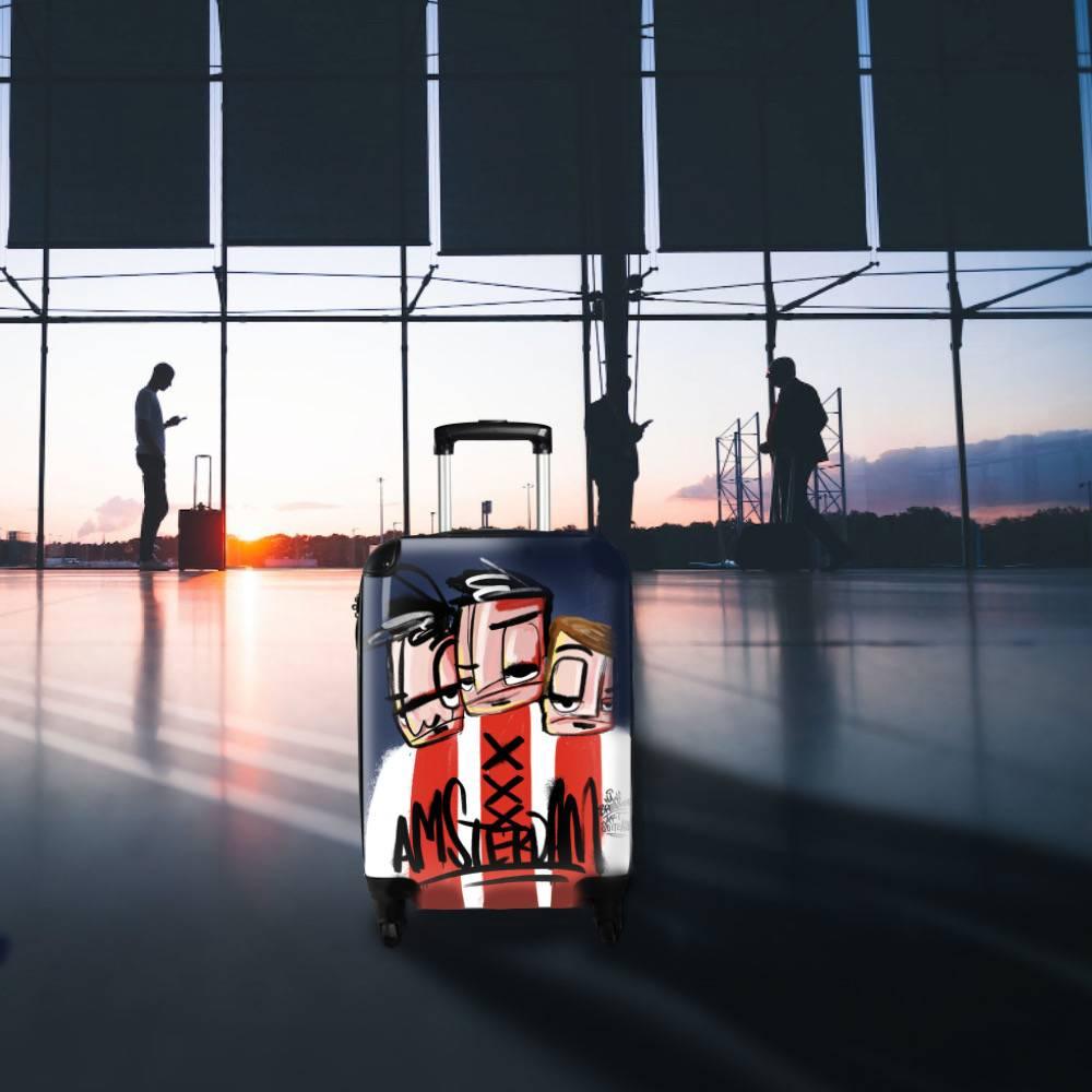 Amsterdam travel. Ajax art koffer - Hans Breuker