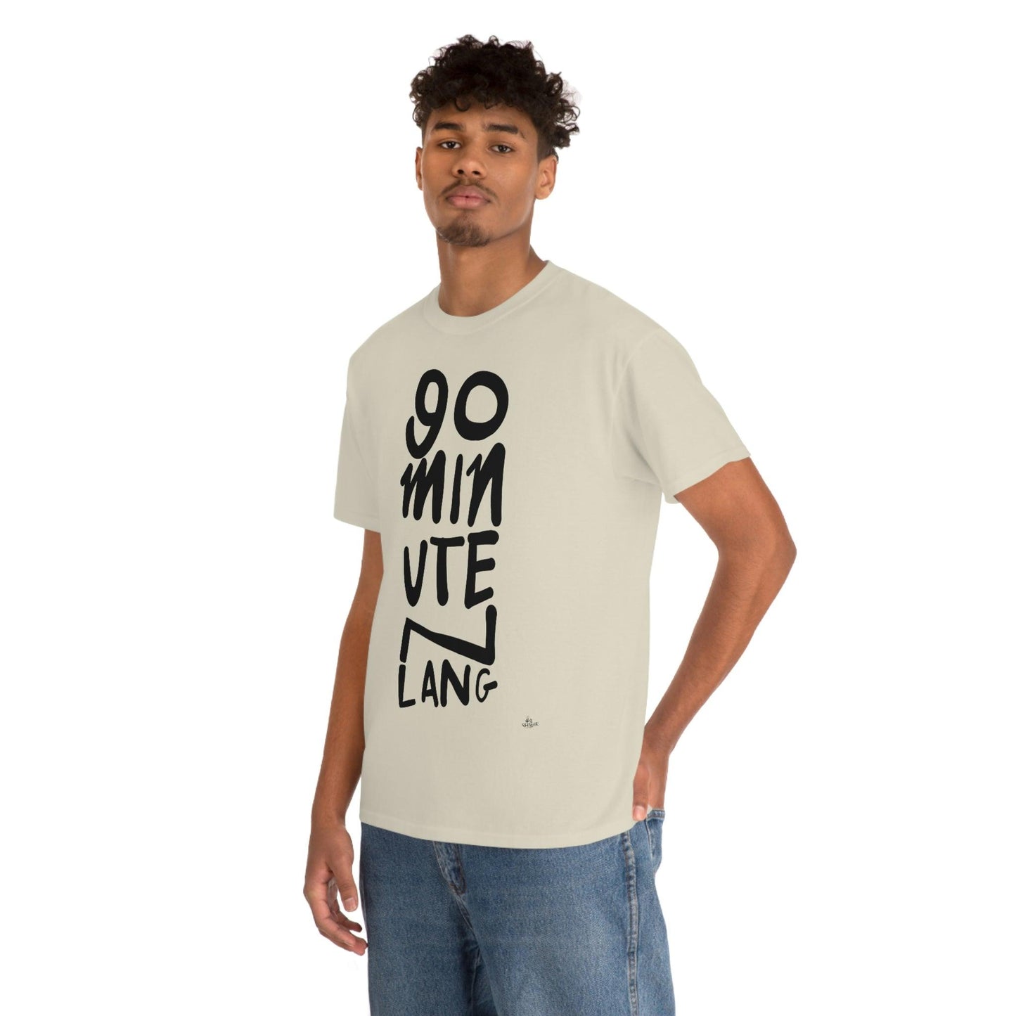 90 minuten lang zwarte handgeschreven letters. Ajax Amsterdam fan t-shirt. - Hans Breuker