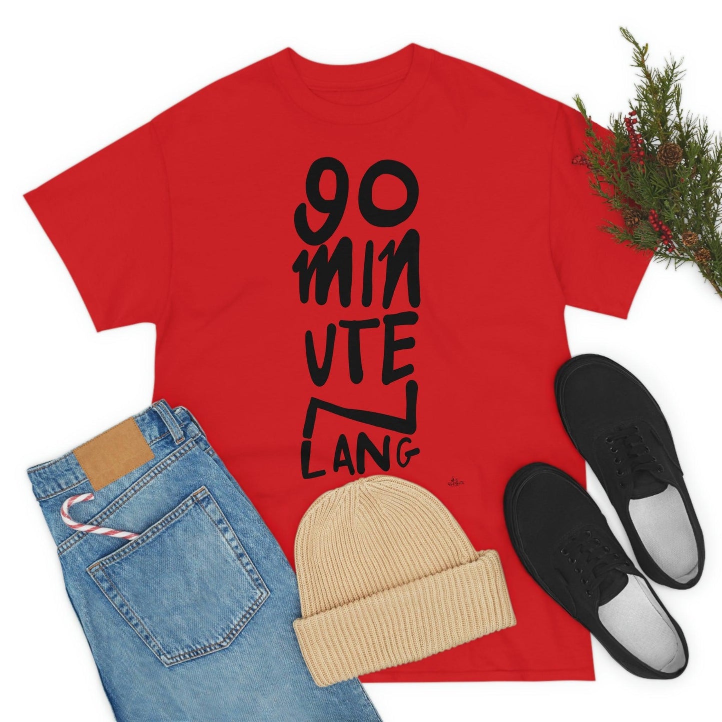 90 minuten lang zwarte handgeschreven letters. Ajax Amsterdam fan t-shirt. - Hans Breuker