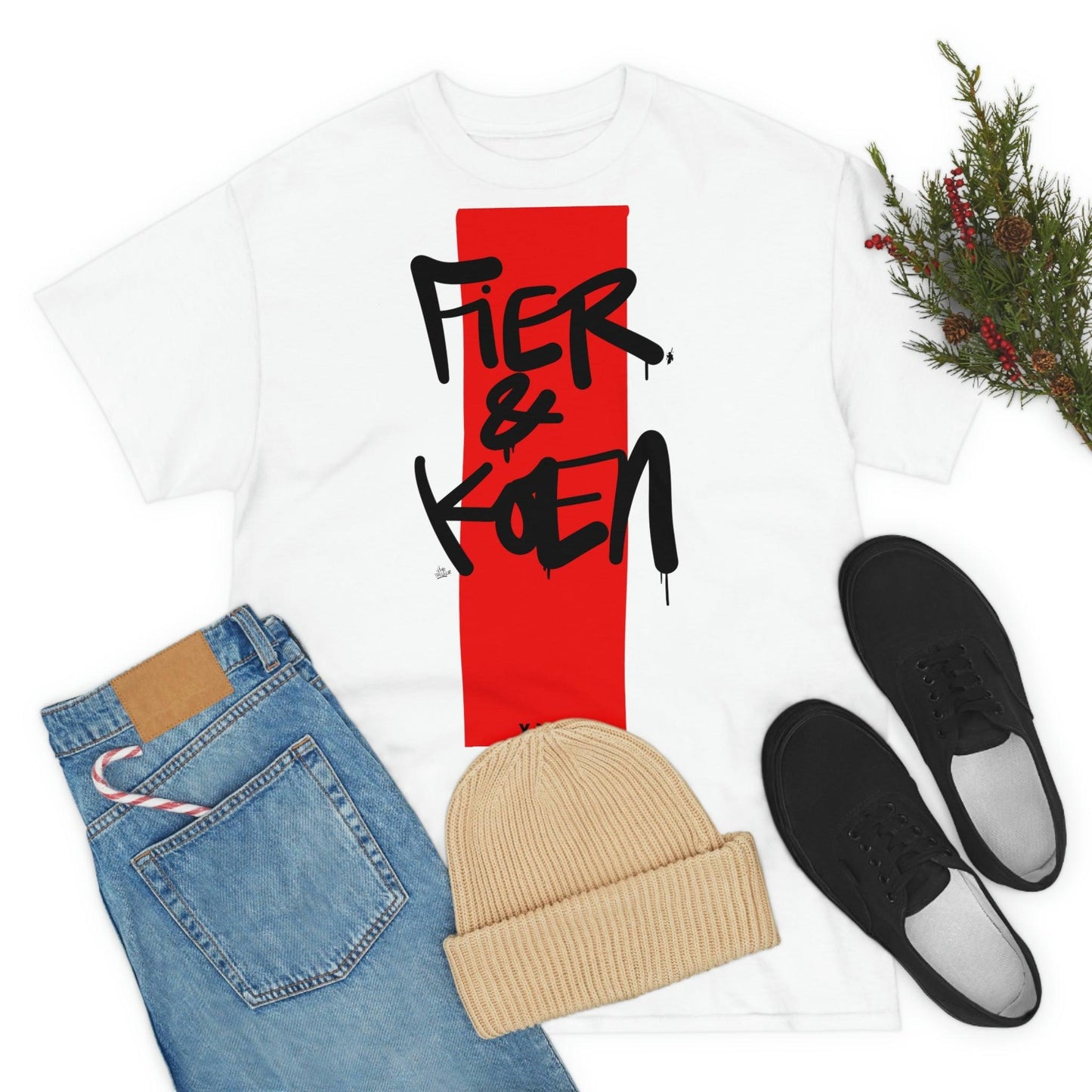 Fier en Koen. Ajax Amsterdam fan t-shirt. - Hans Breuker
