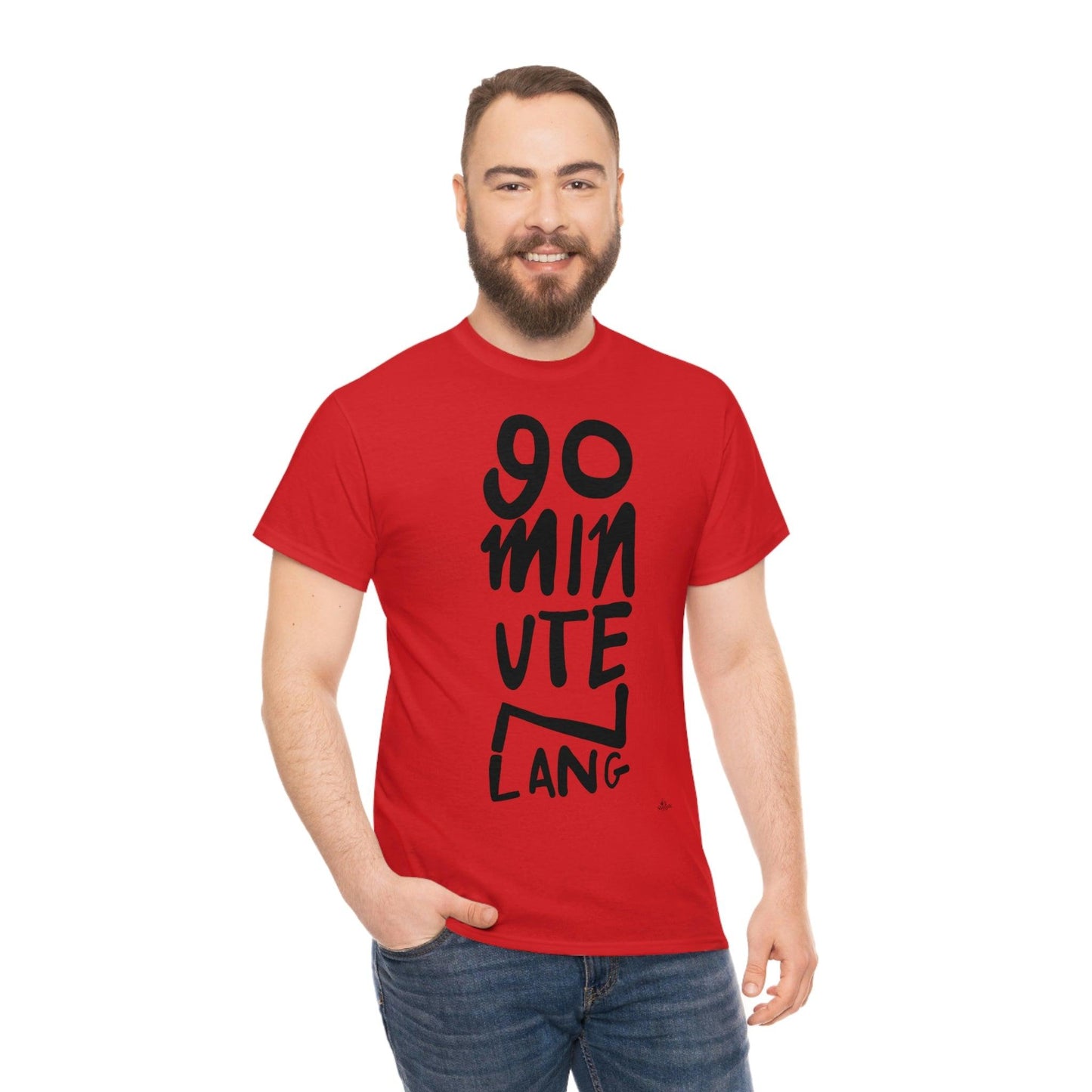 90 minuten lang zwarte handgeschreven letters. Ajax Amsterdam fan t-shirt. - Hans Breuker
