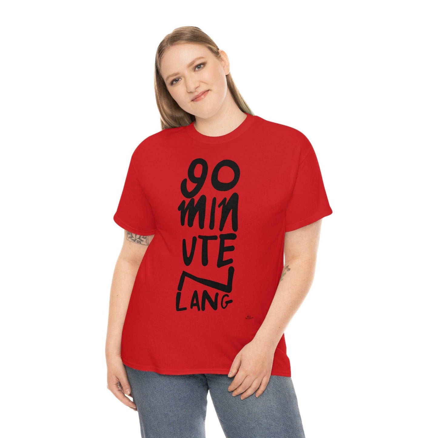 90 minuten lang zwarte handgeschreven letters. Ajax Amsterdam fan t-shirt. - Hans Breuker