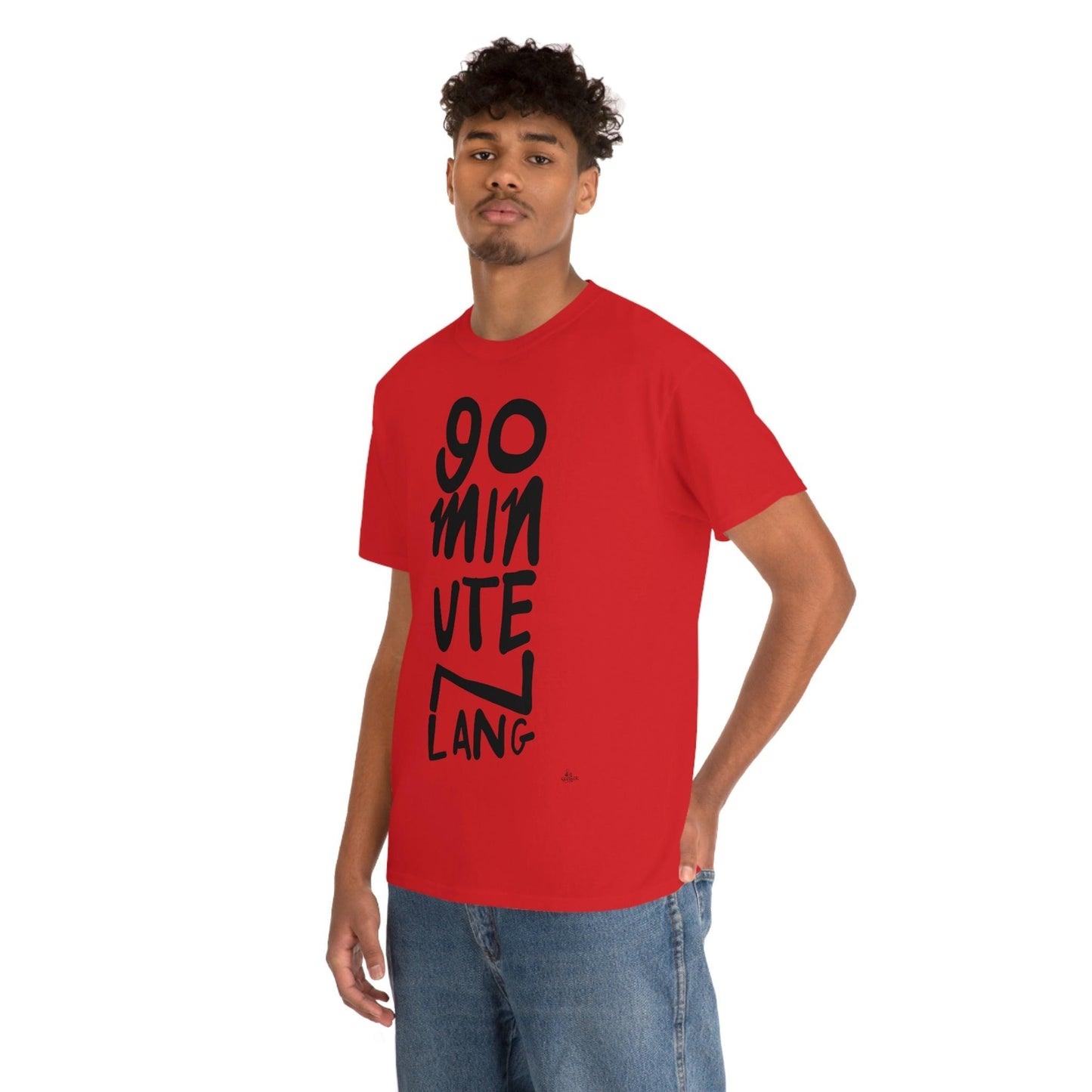 90 minuten lang zwarte handgeschreven letters. Ajax Amsterdam fan t-shirt. - Hans Breuker