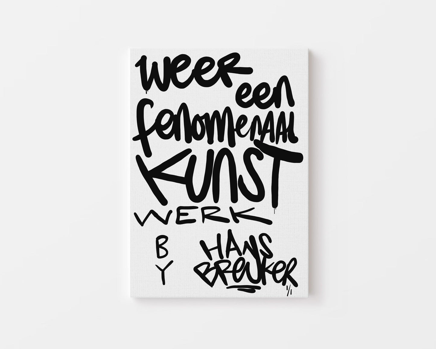 Weer een fenomenaal kunstwerk 90 x 120 cm. 1 stuk beschikbaar. - Hans Breuker